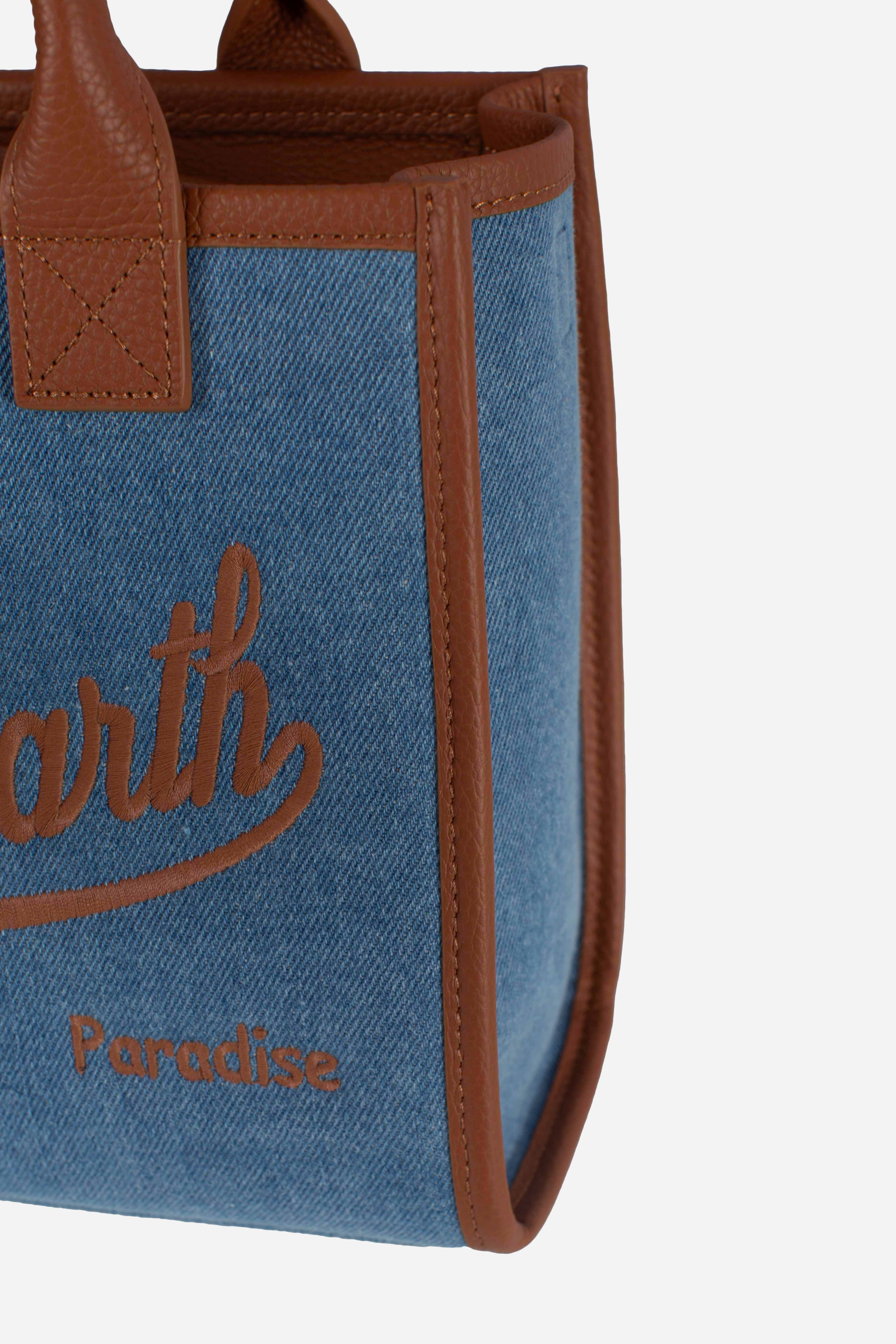 Vanity bag midi denim grain