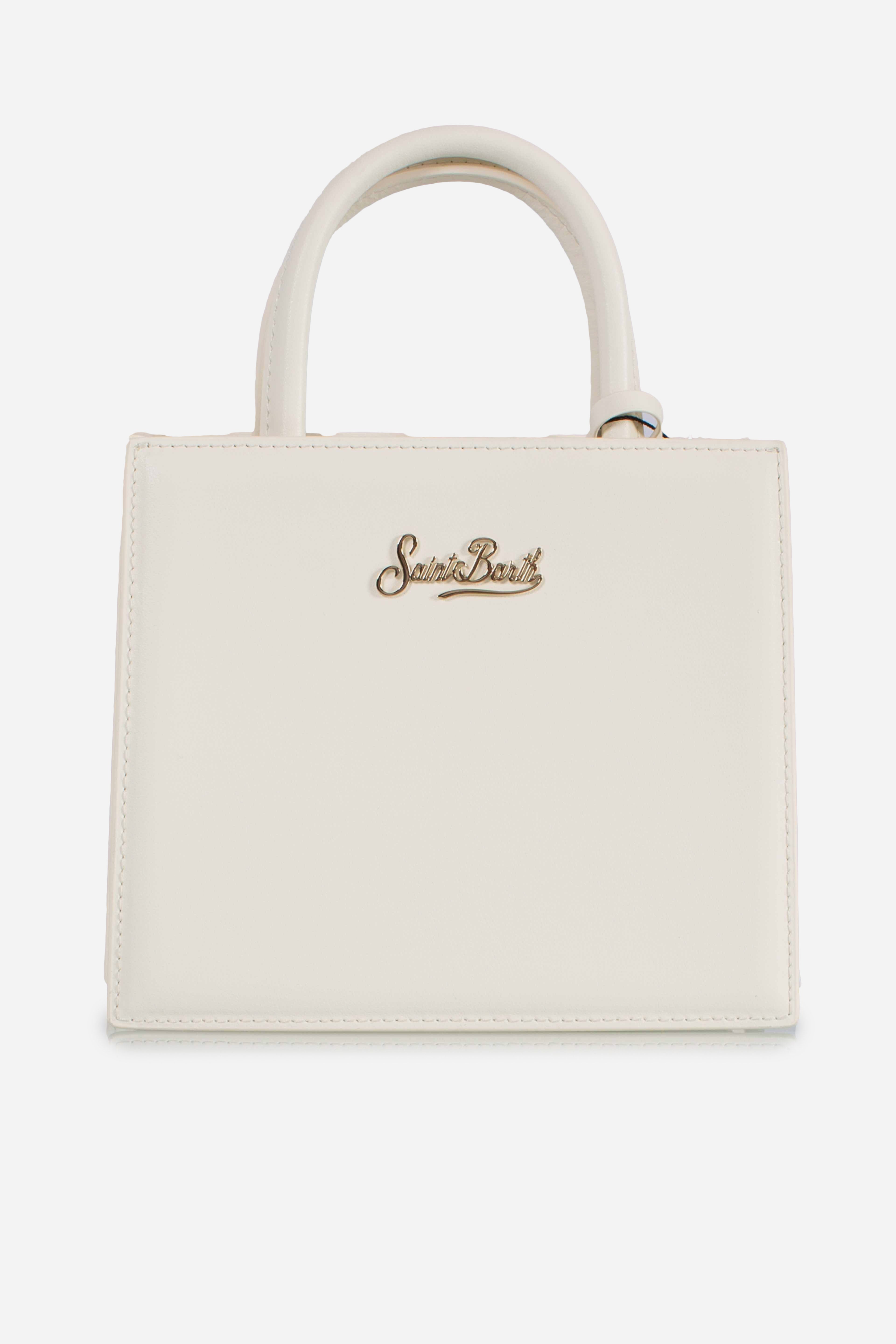 Shop bag mini leather white