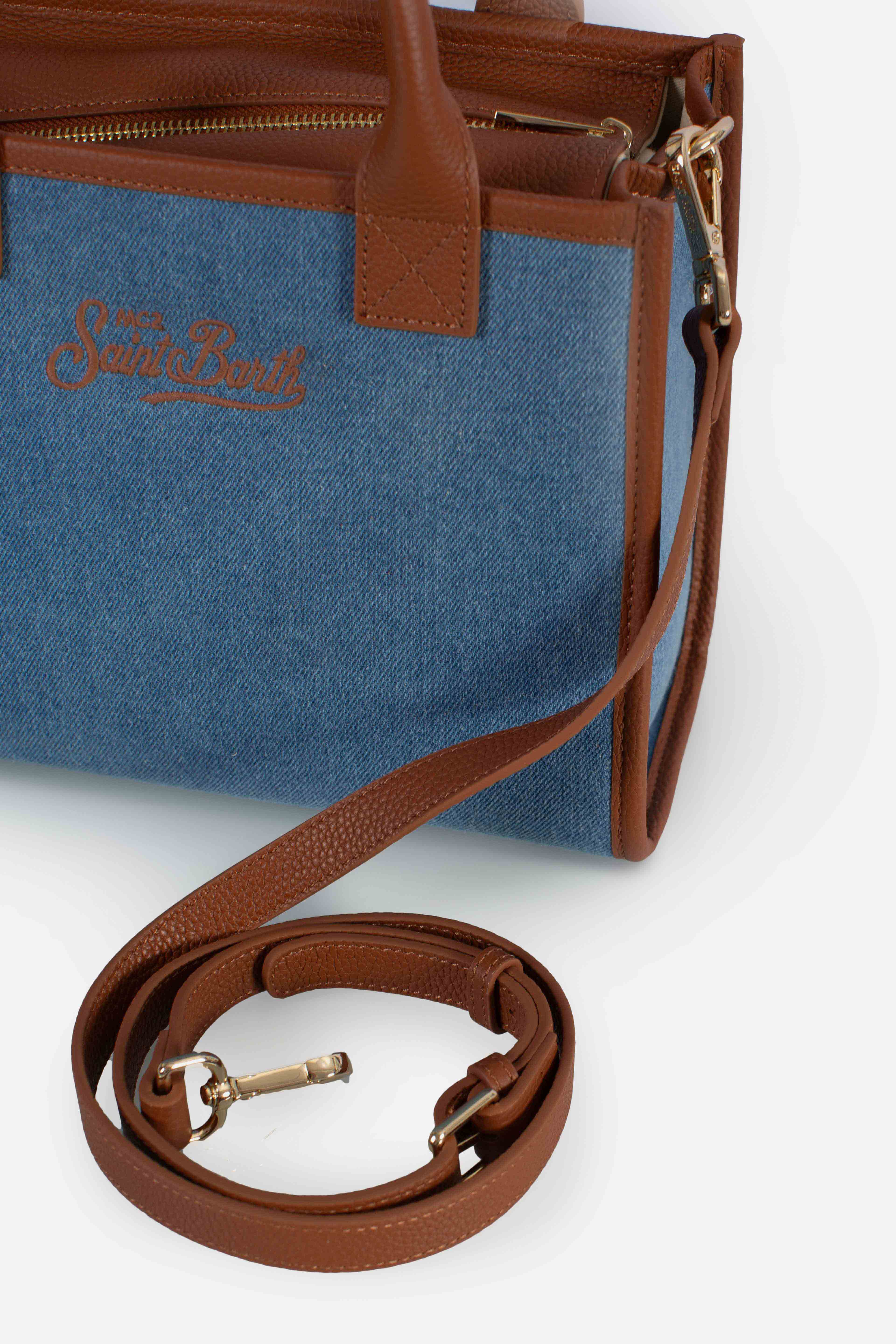 Vanity bag midi denim grain