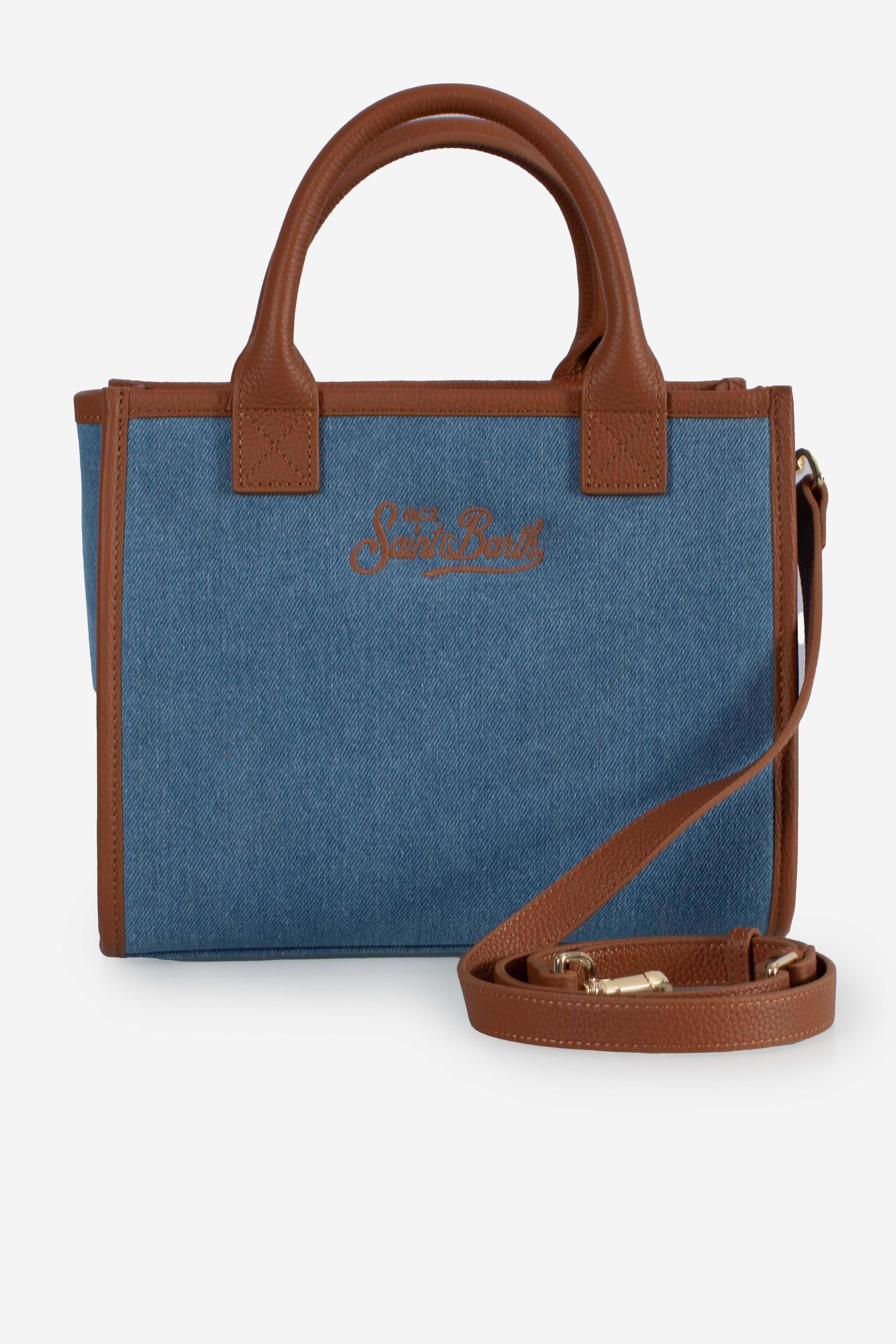 Vanity bag midi denim grain