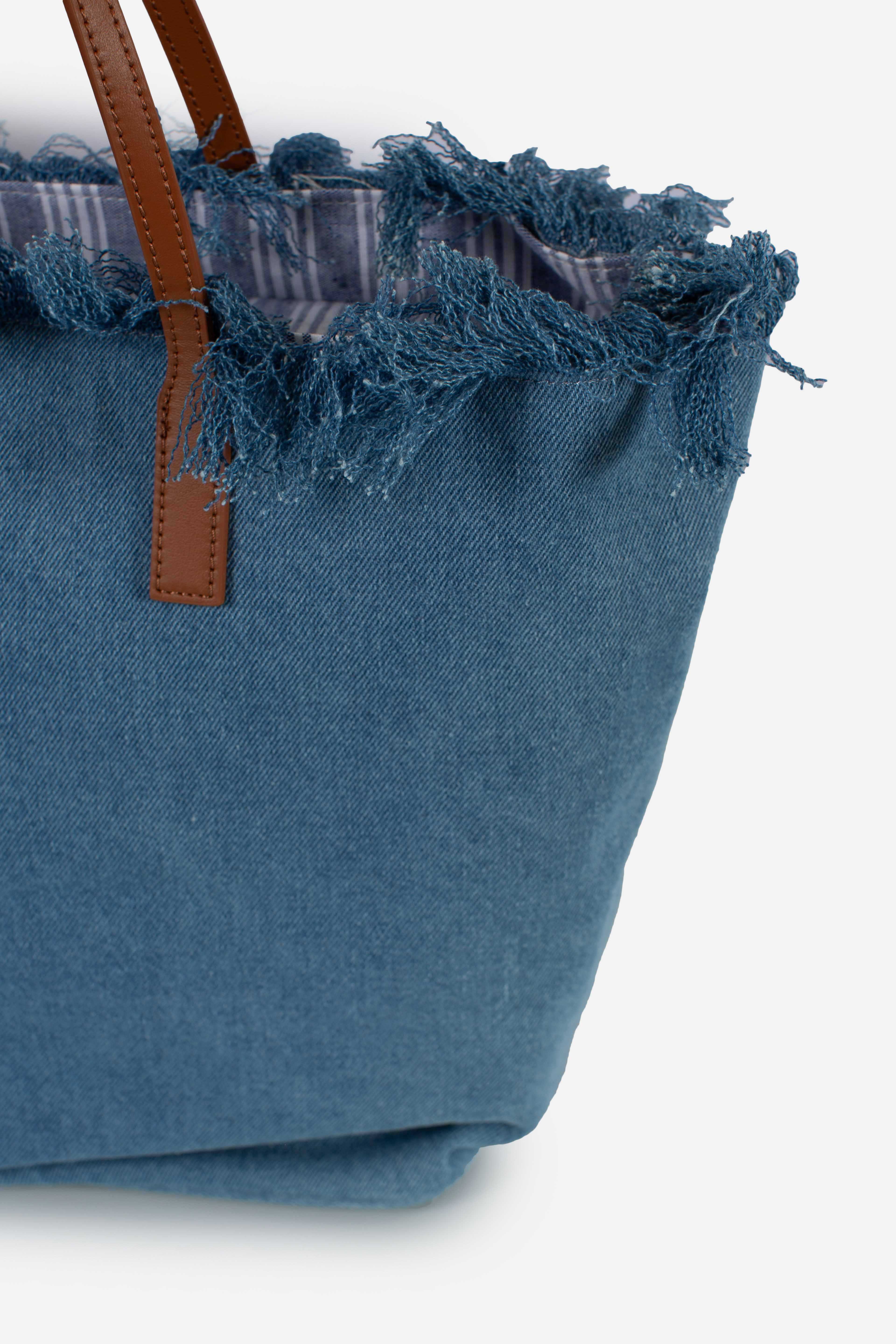 City bag fringe denim