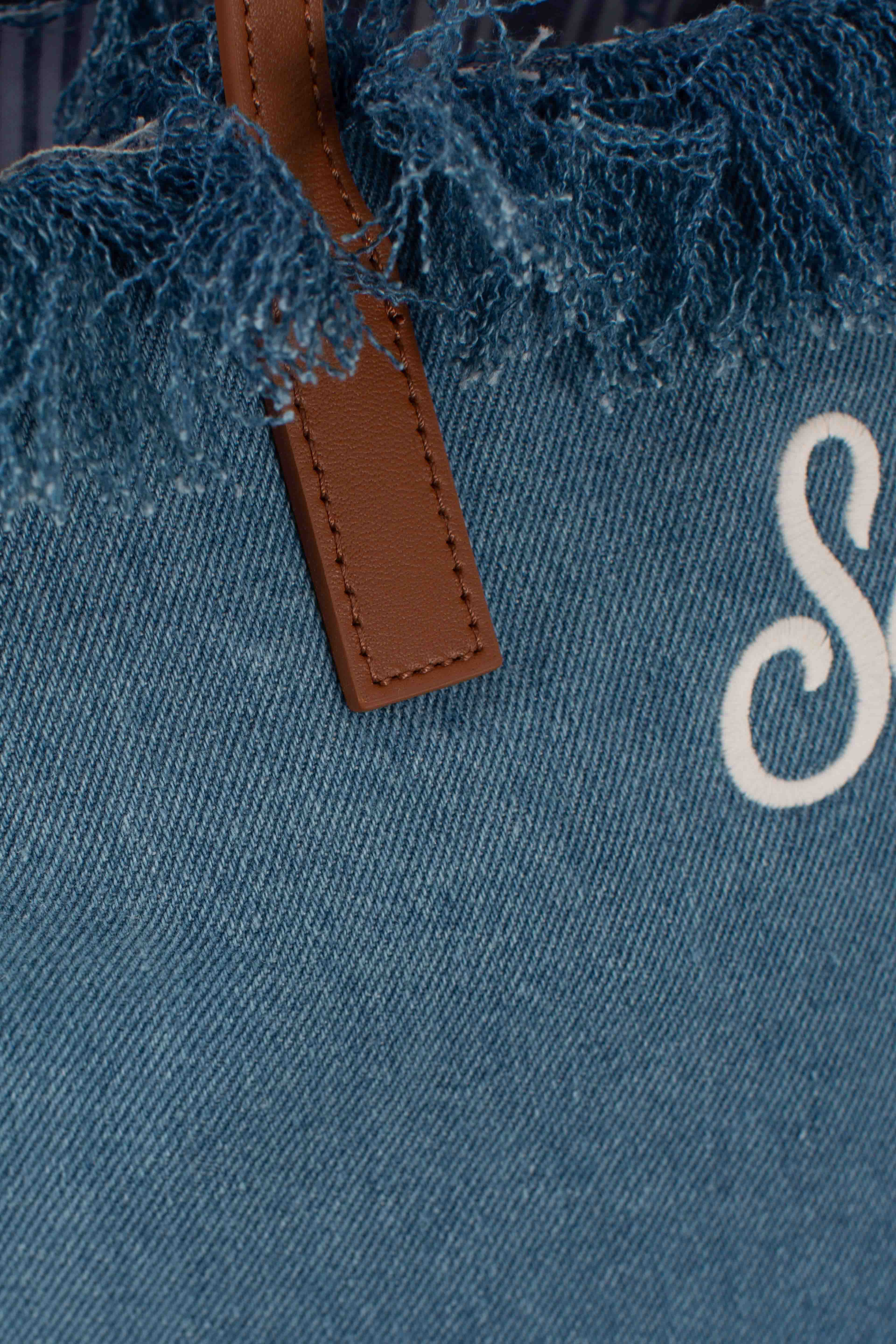 City bag fringe denim