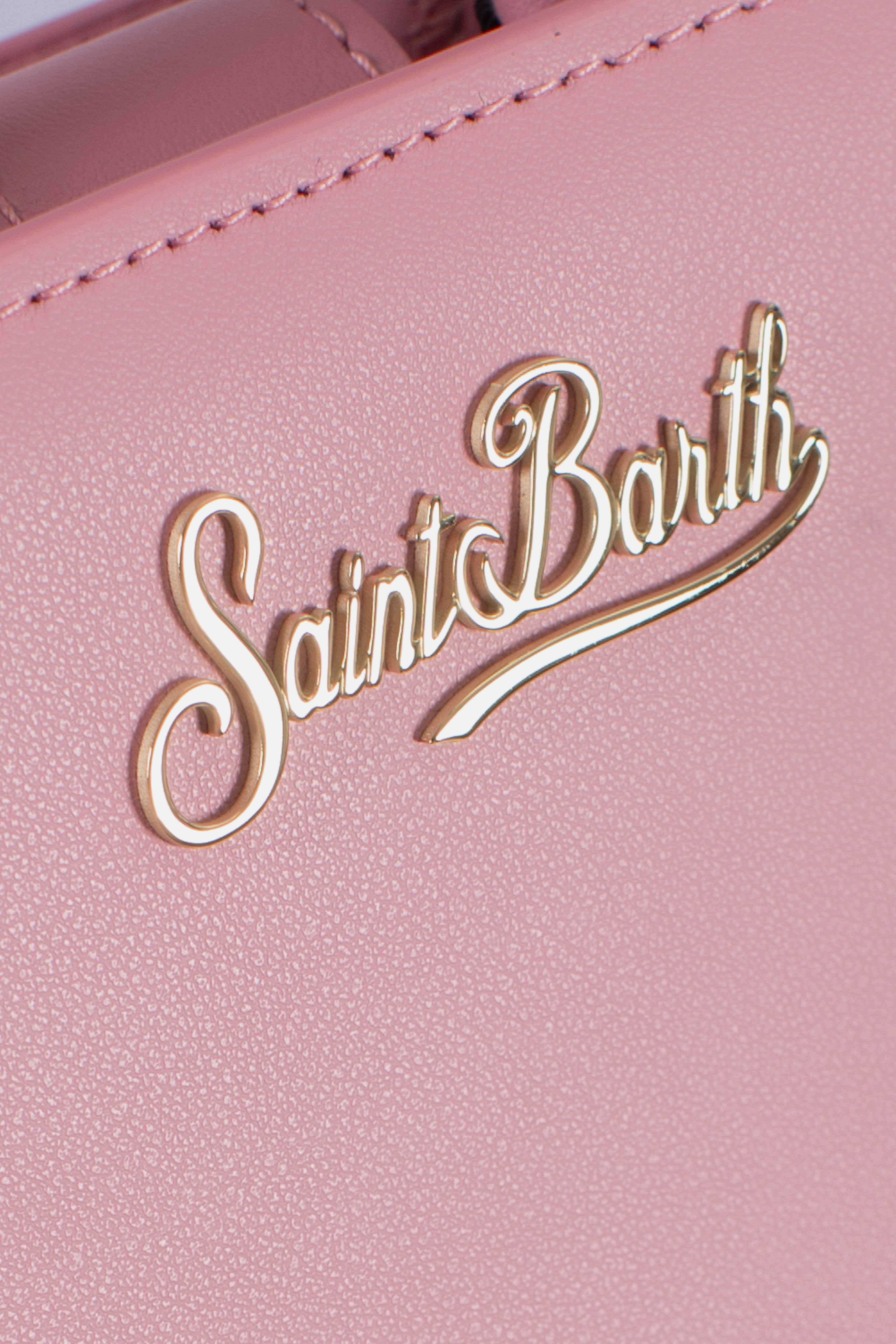 Shop bag micro leo leather pink