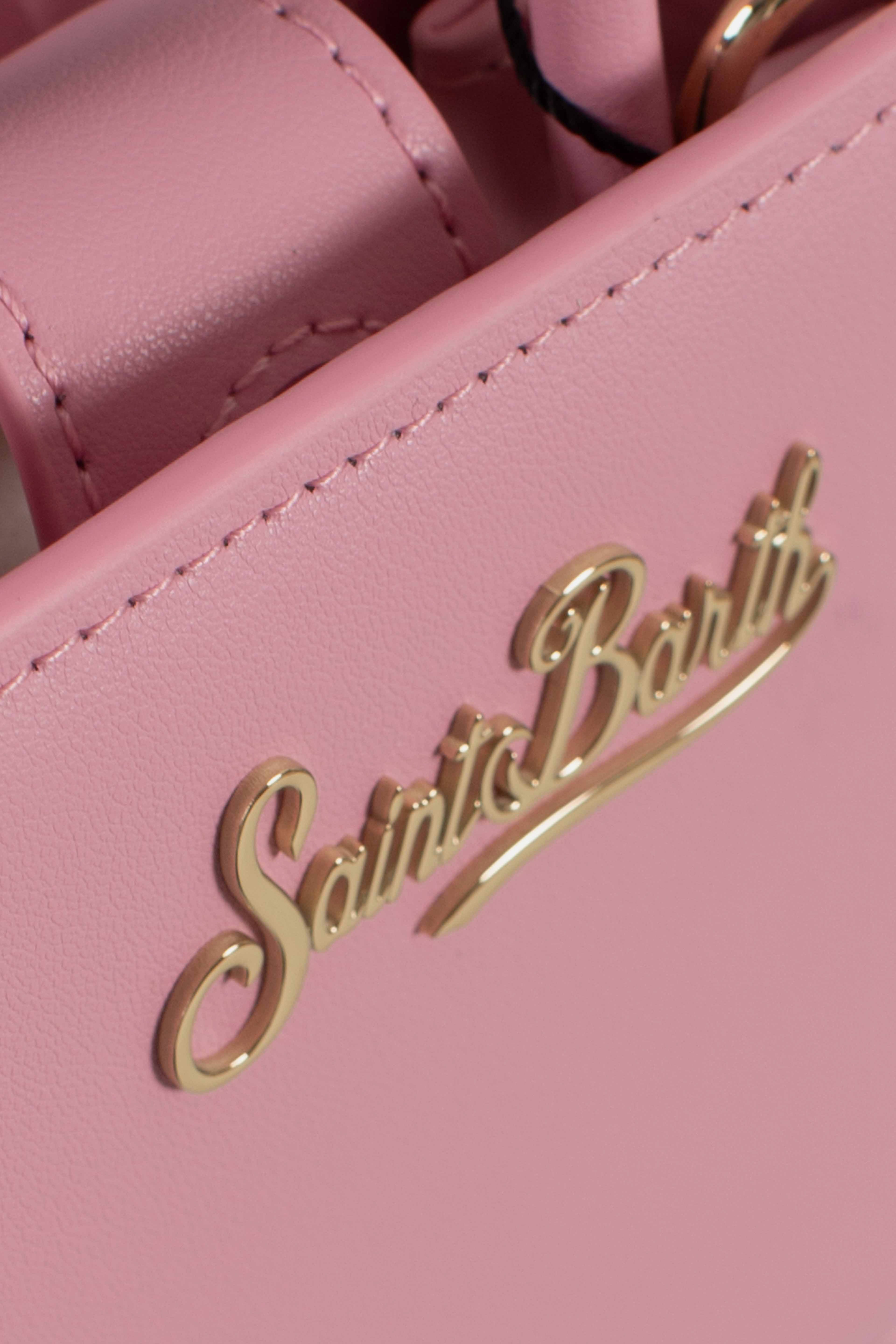 Shop bag micro leo leather pink