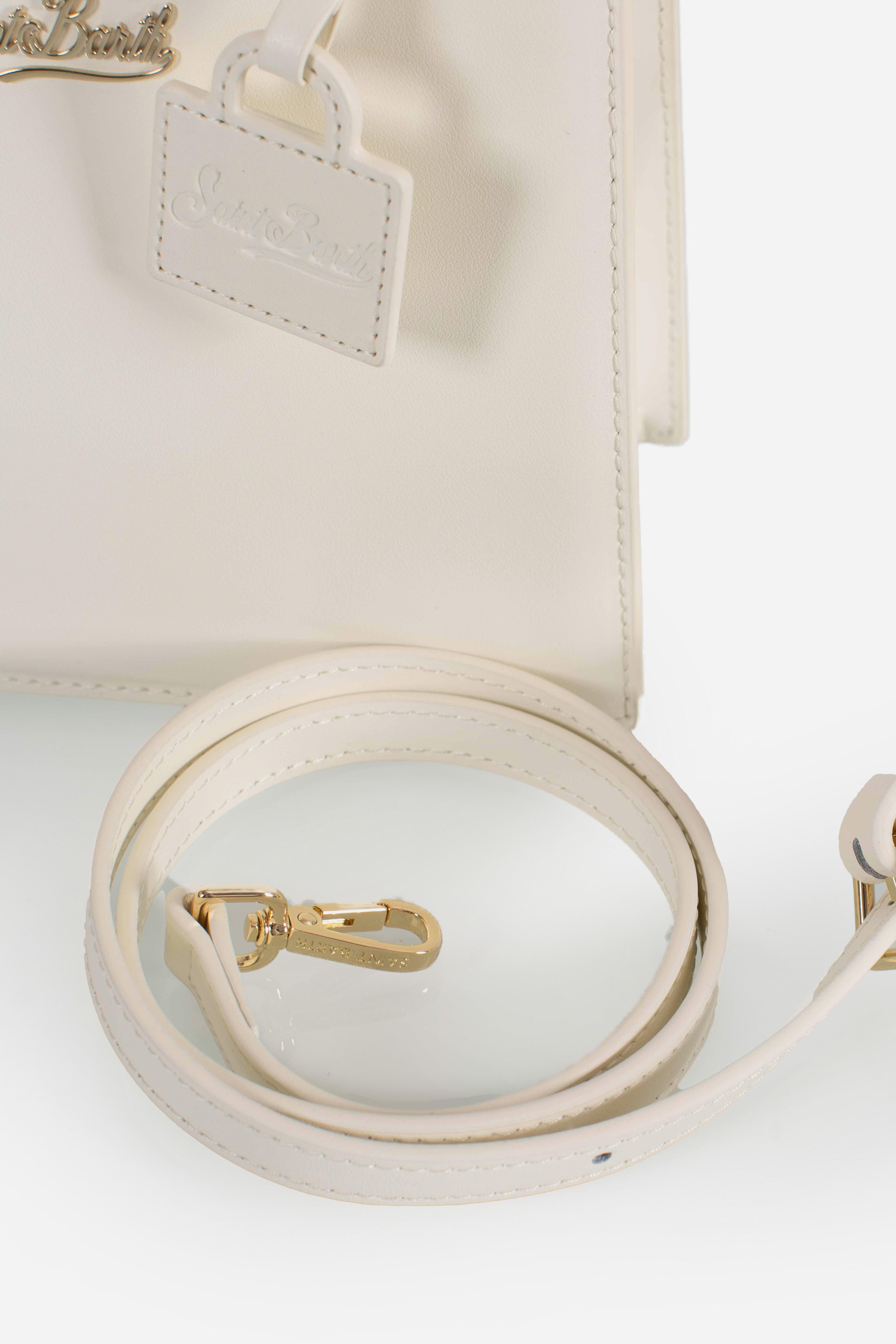 Shop bag mini leather white