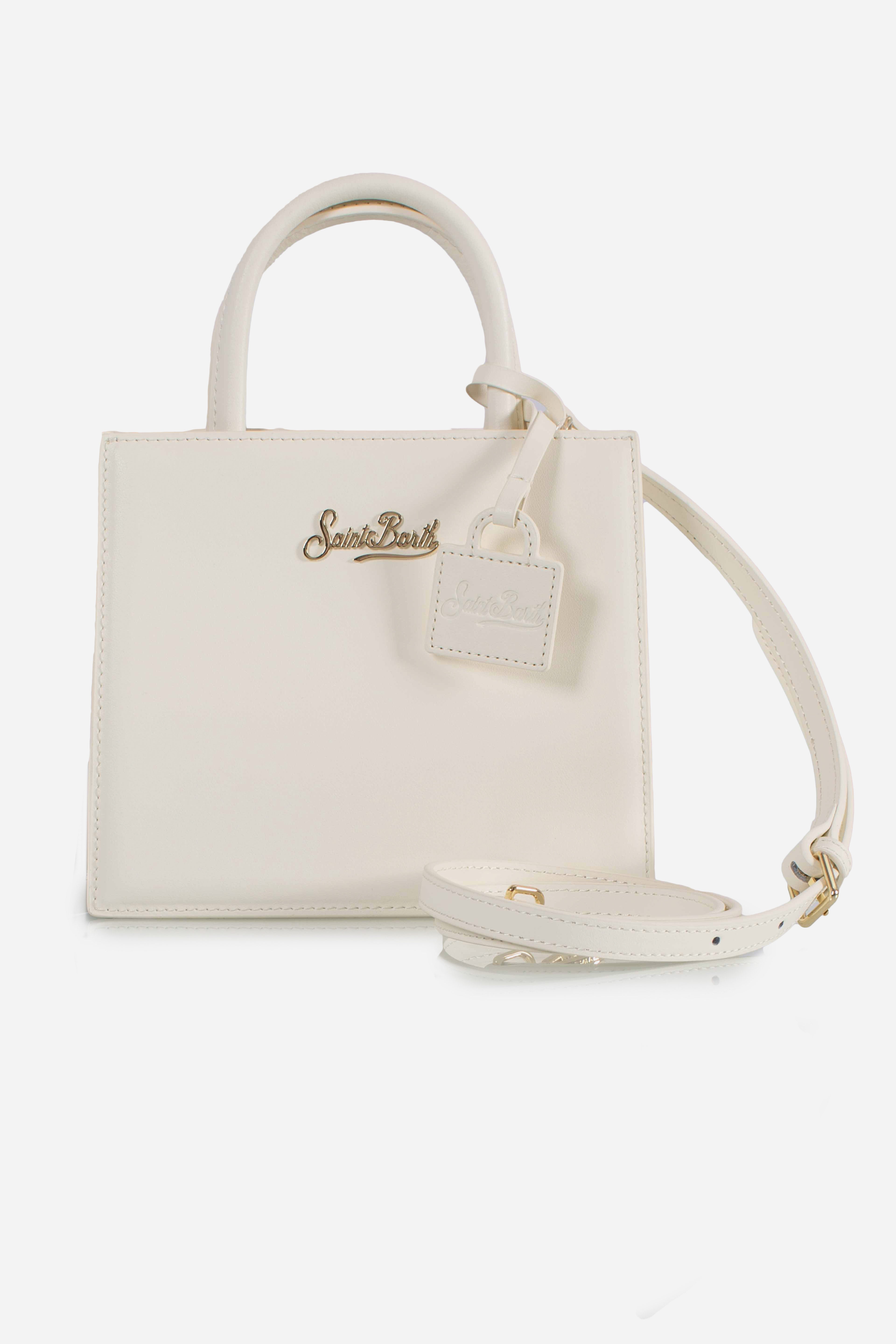 Shop bag mini leather white