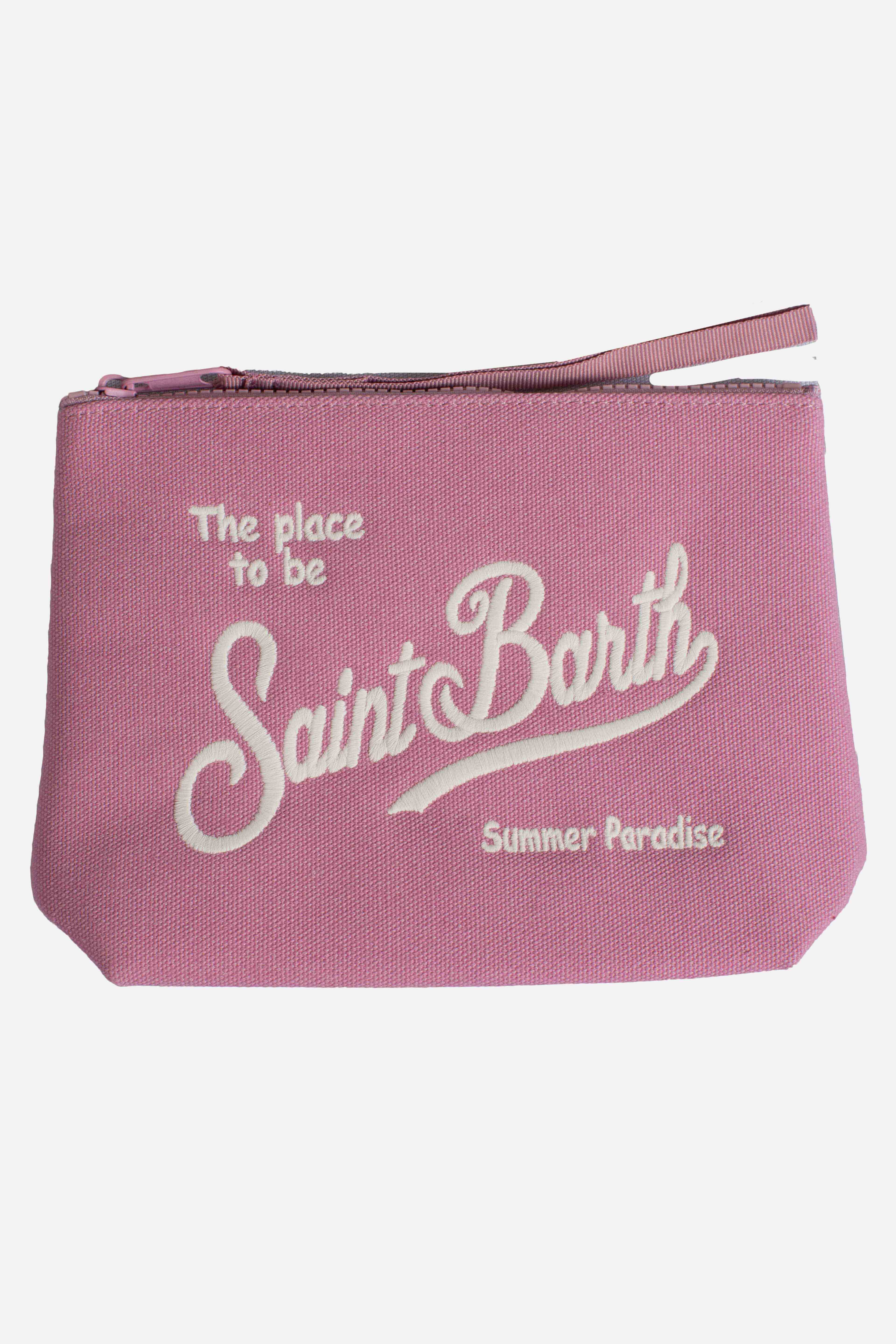 Pochette Aline in canvas pink