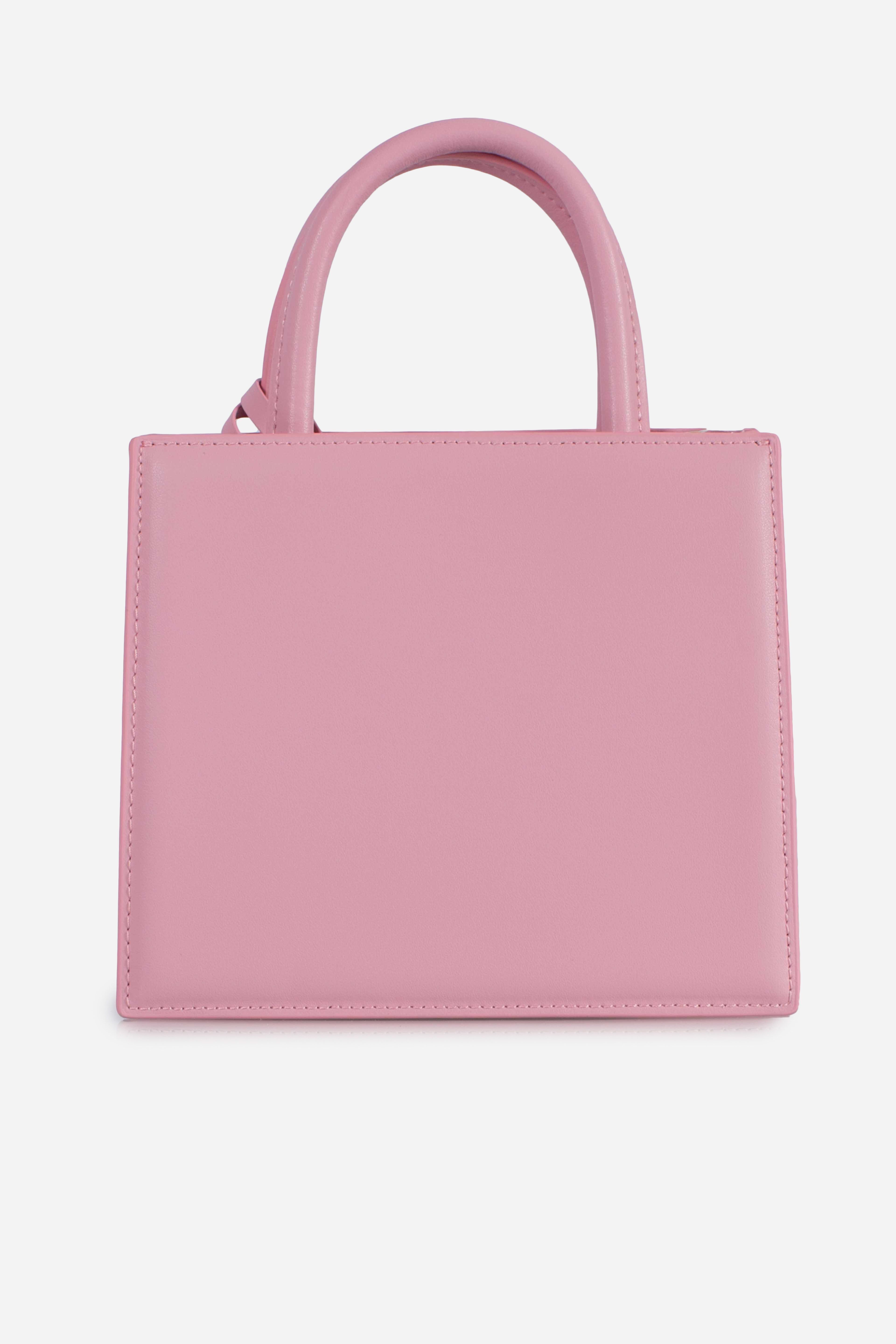 Shop bag mini leather pink