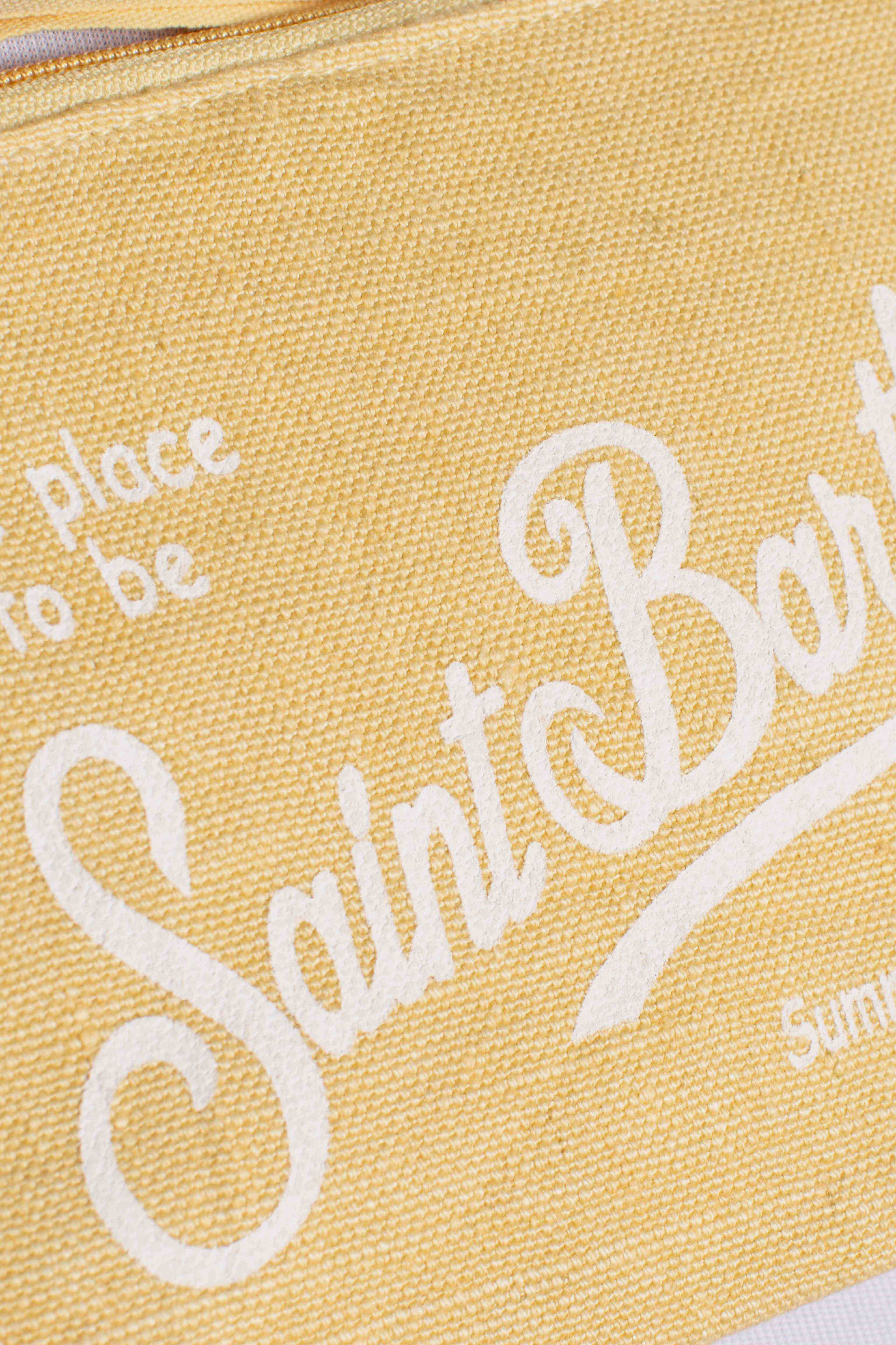 Pochette Aline in lino light yellow