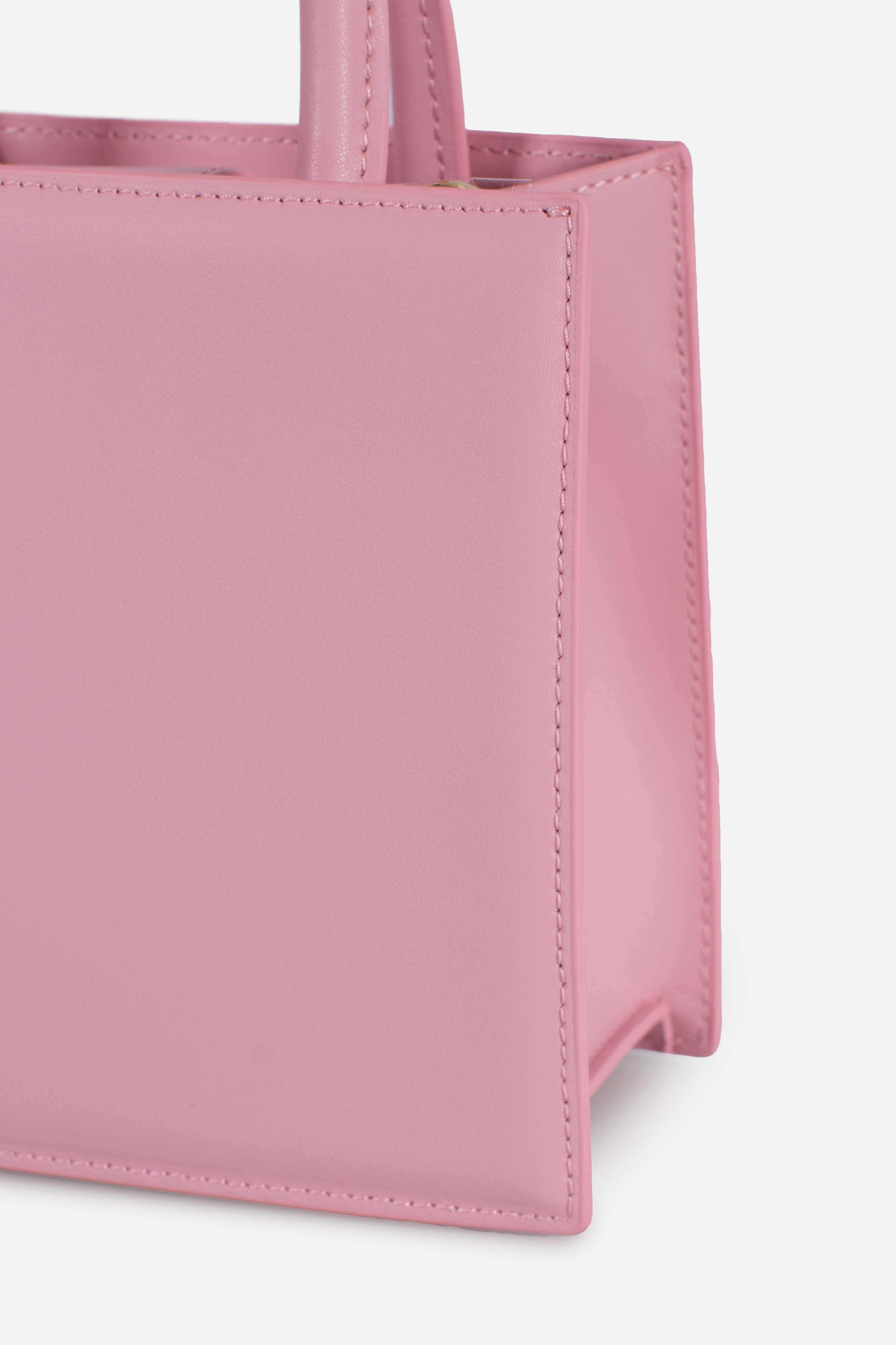 Shop bag mini leather pink