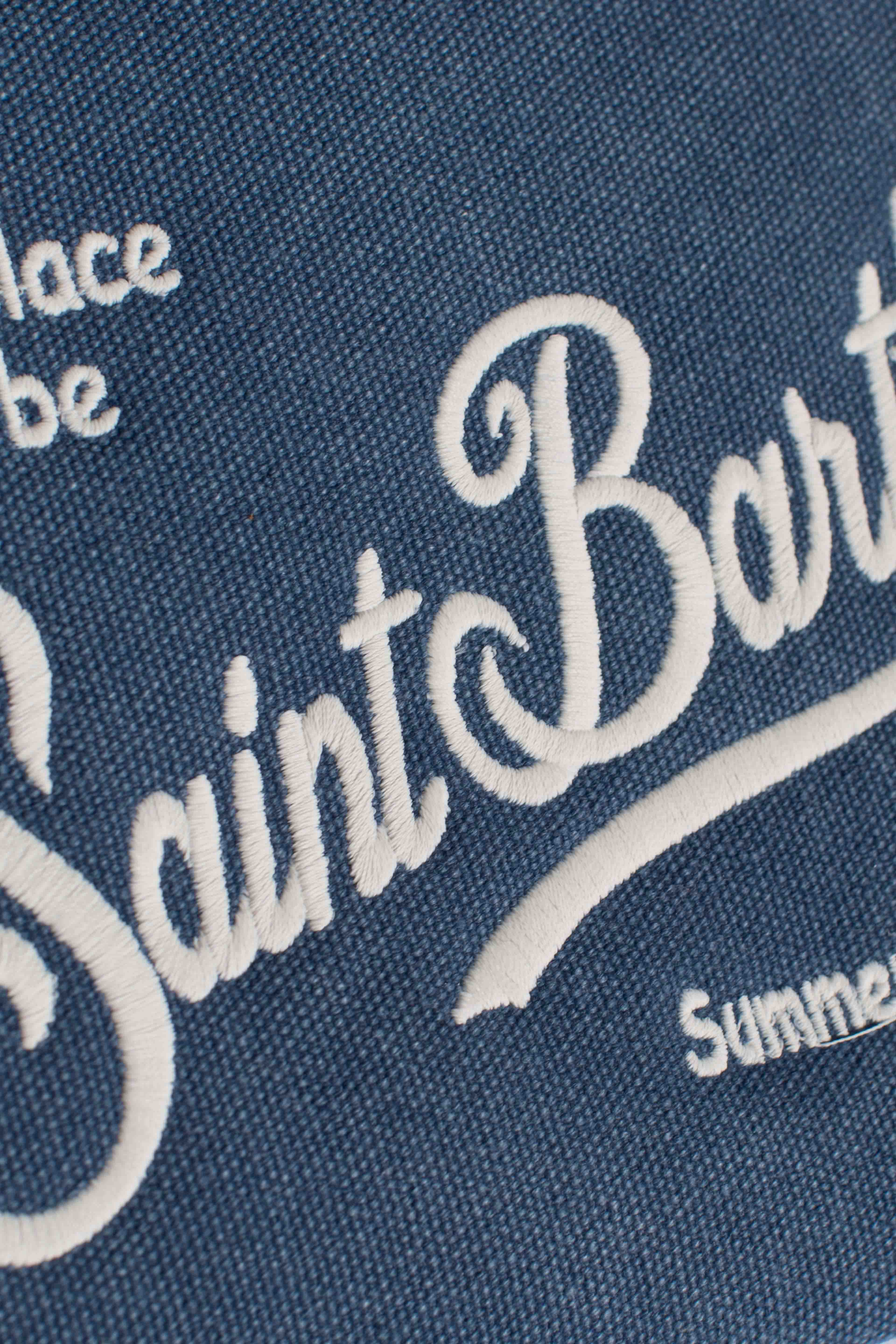 Pochette Aline in canvas blu denim