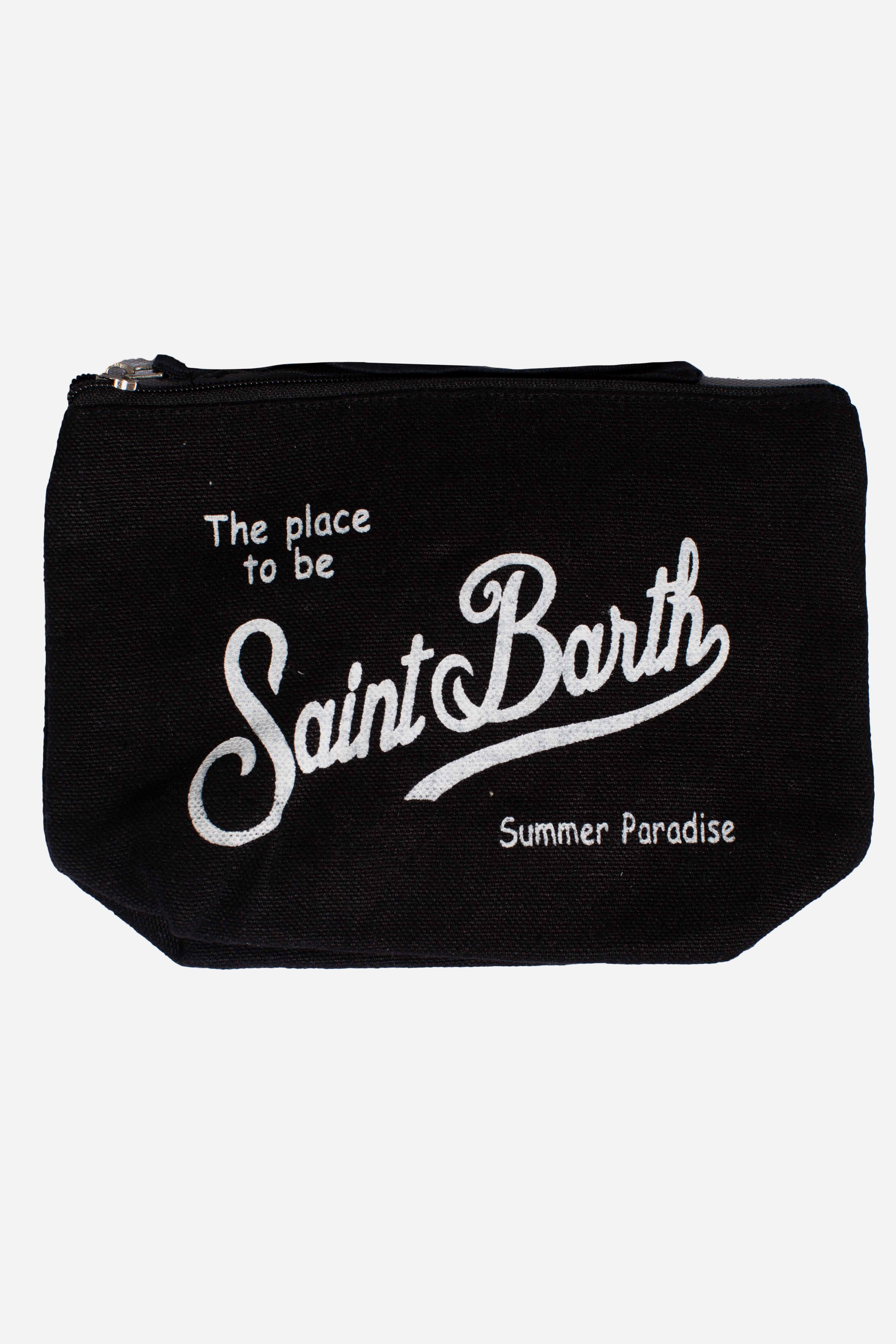 Pochette Aline in lino black