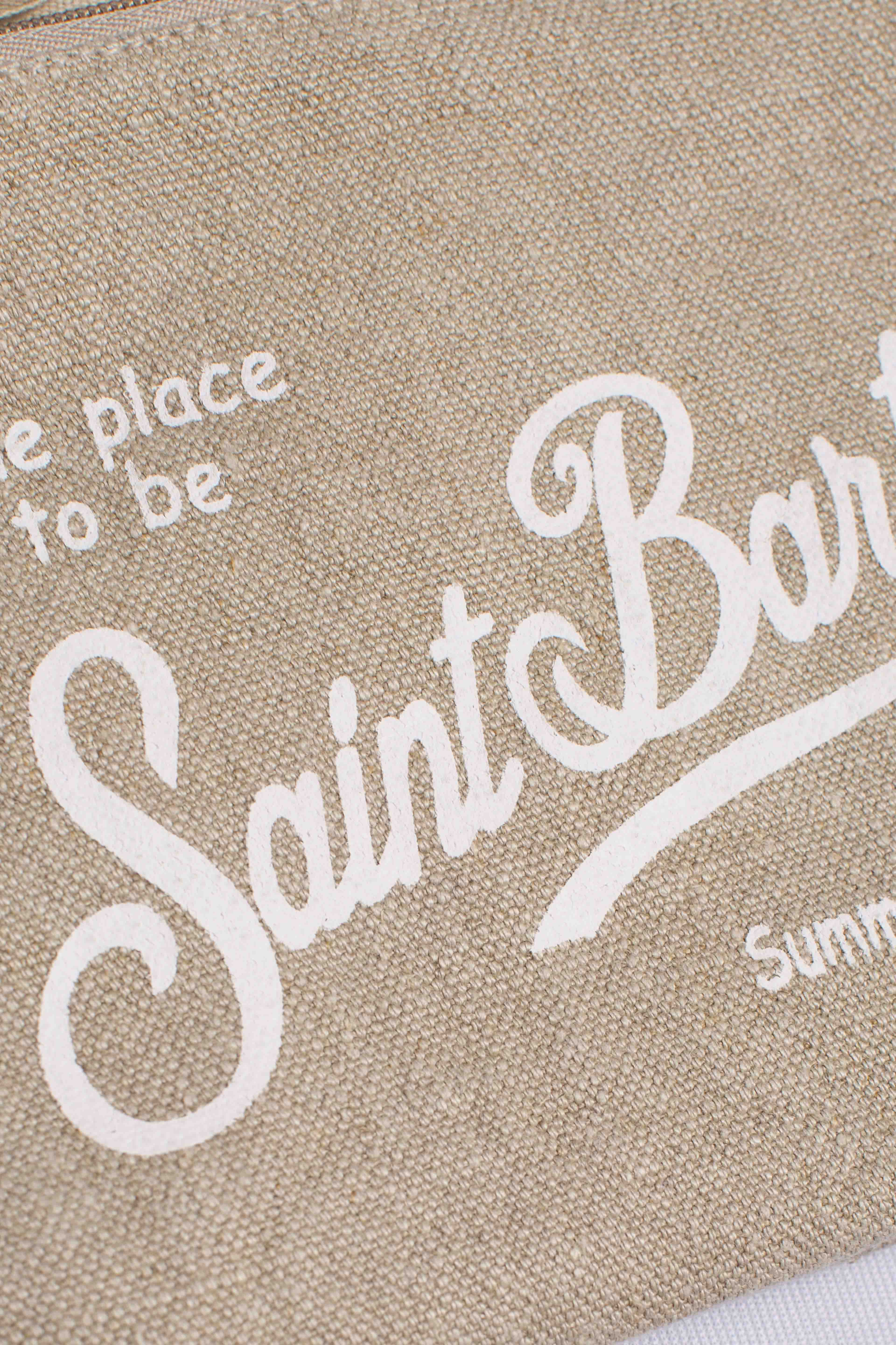 Pochette Aline in lino beige