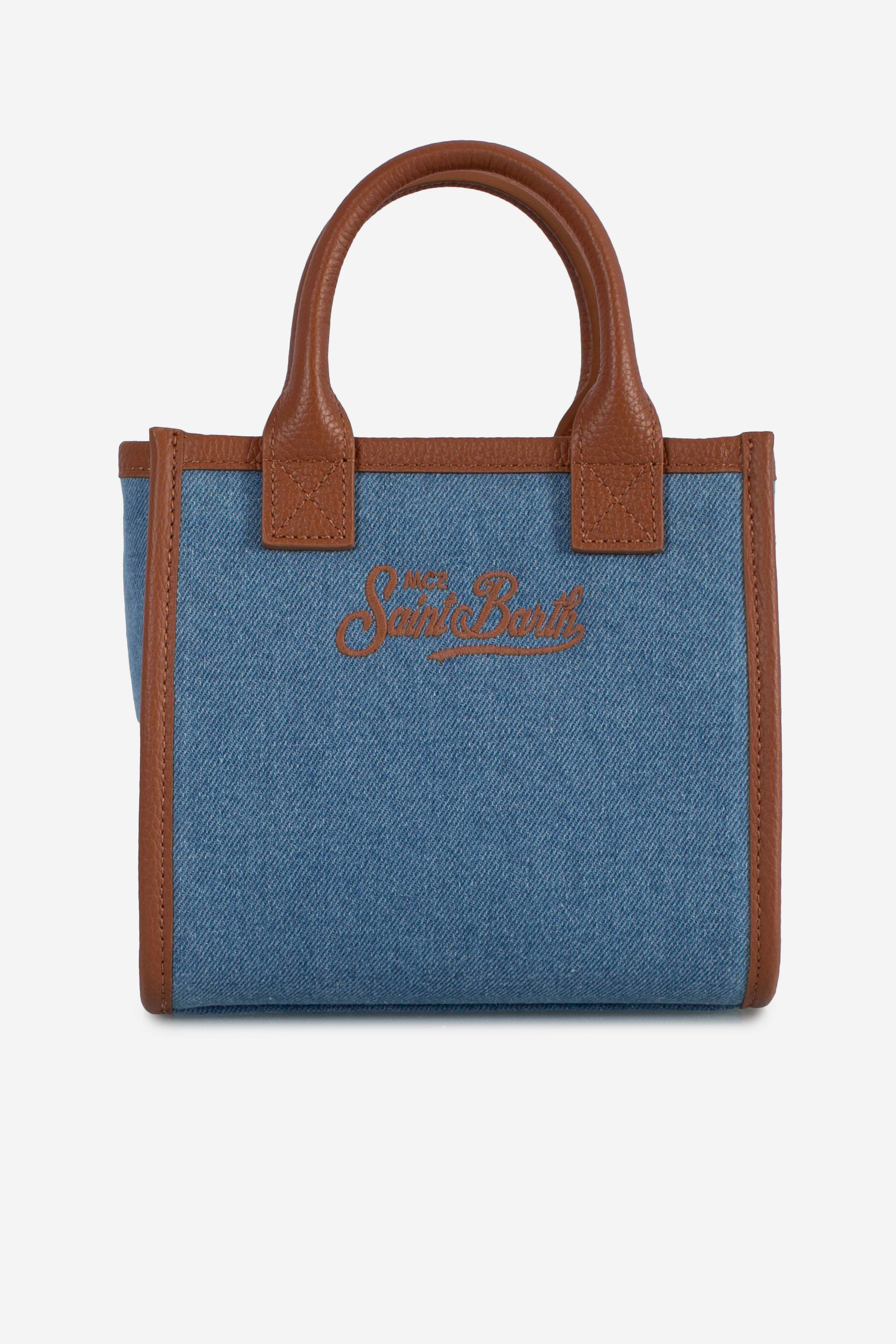 Borsa vanity bag mini denim grain
