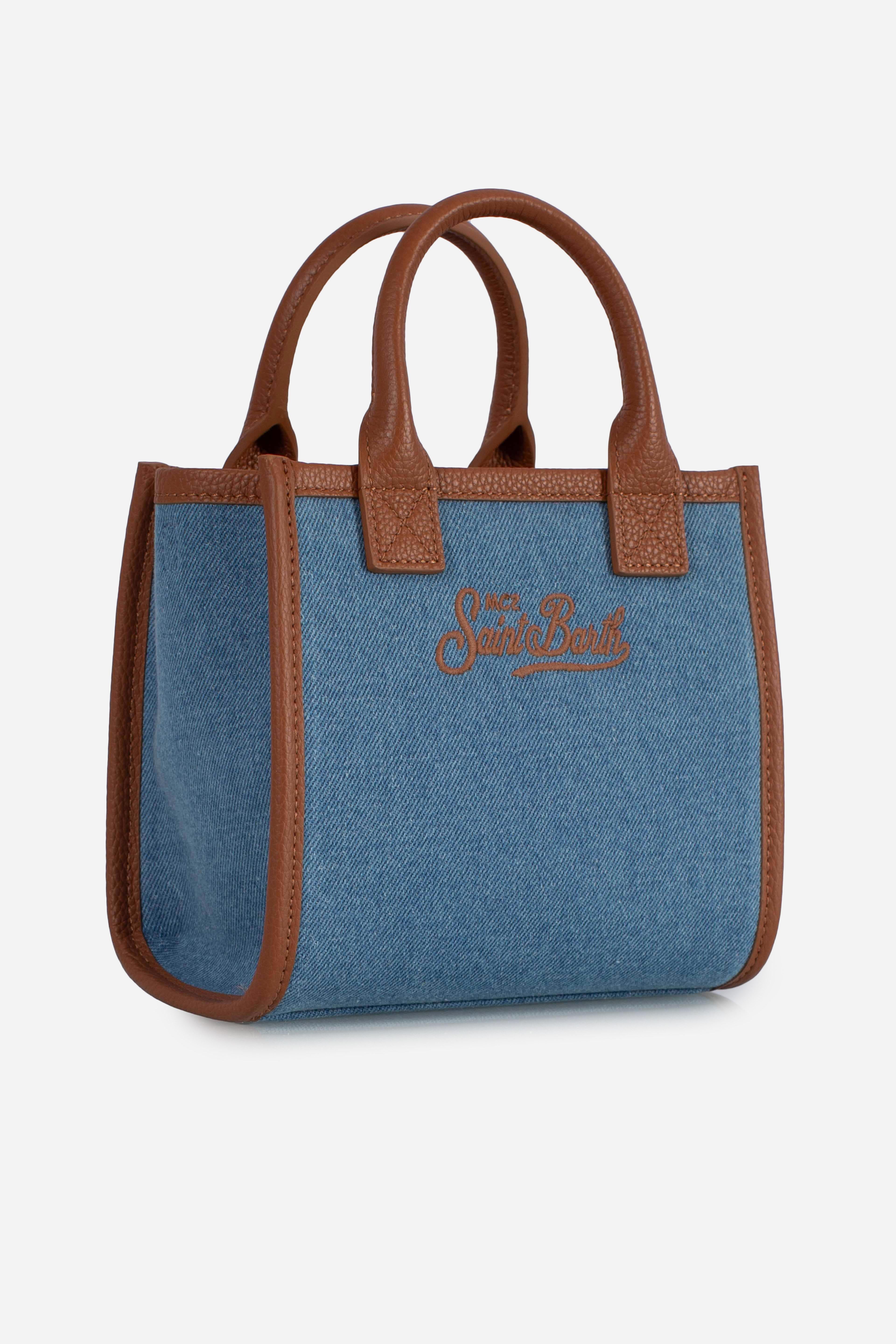 Borsa vanity bag mini denim grain