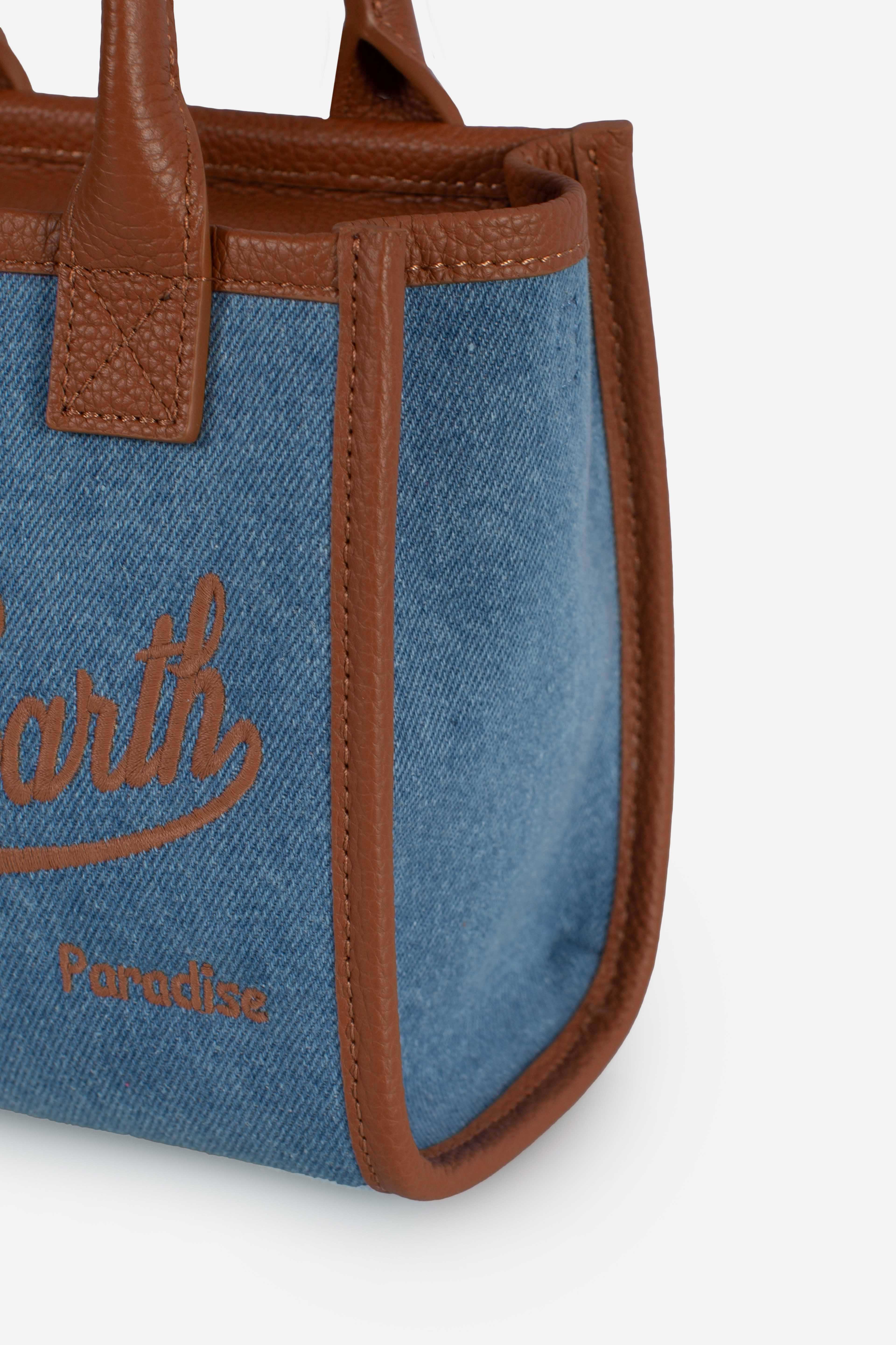 Borsa vanity bag mini denim grain