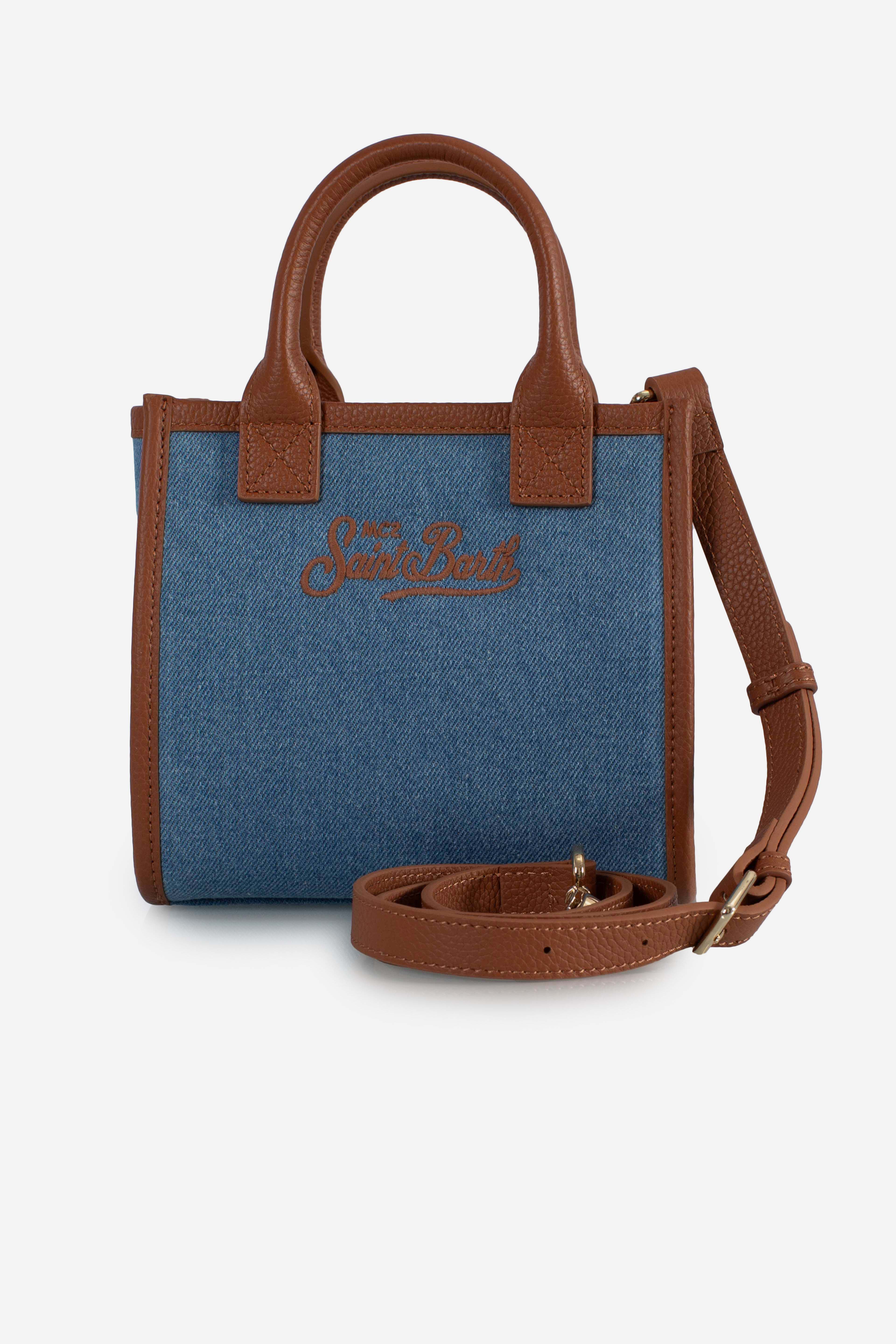 Borsa vanity bag mini denim grain