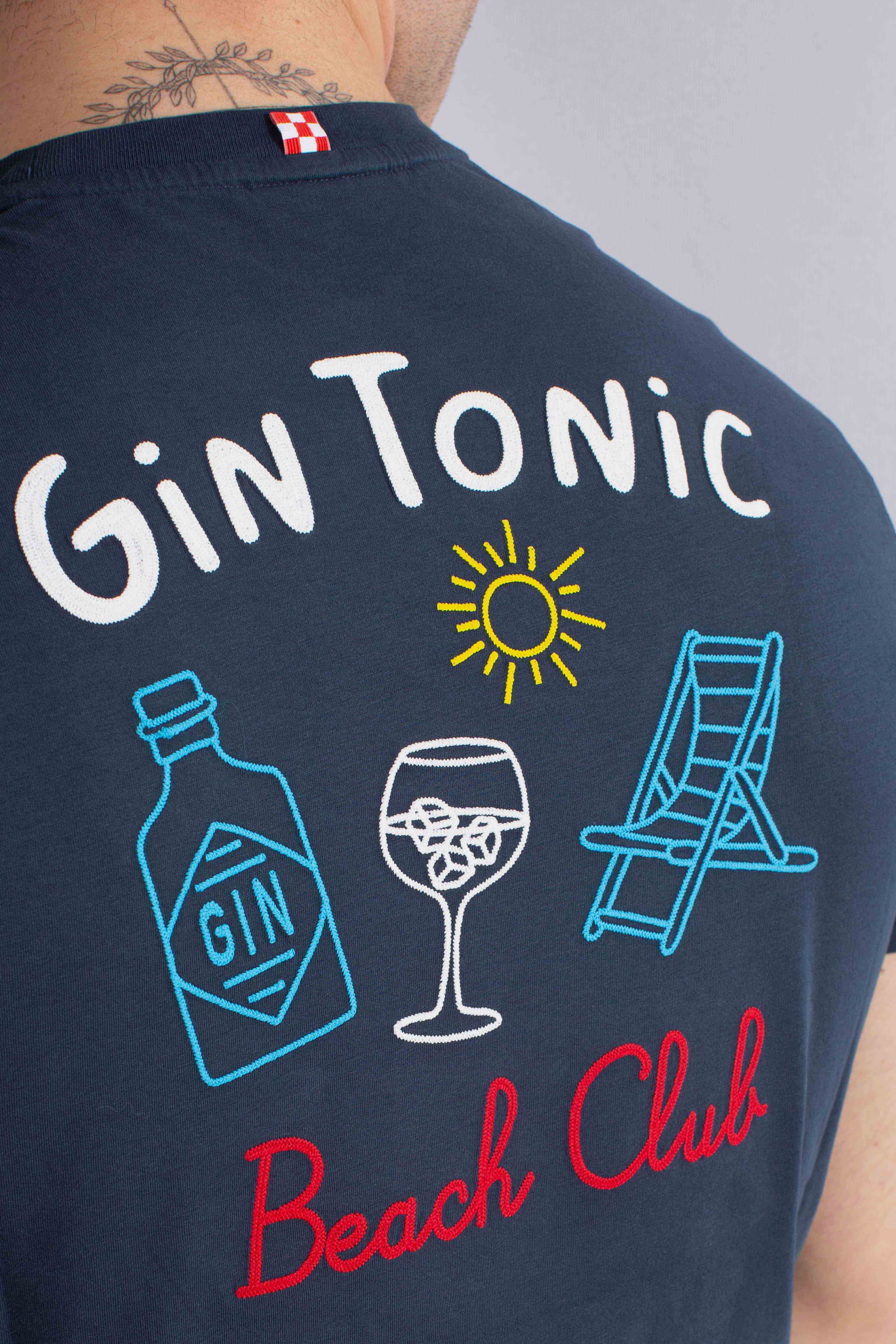 T-shirt Portland gin tonic summer blu