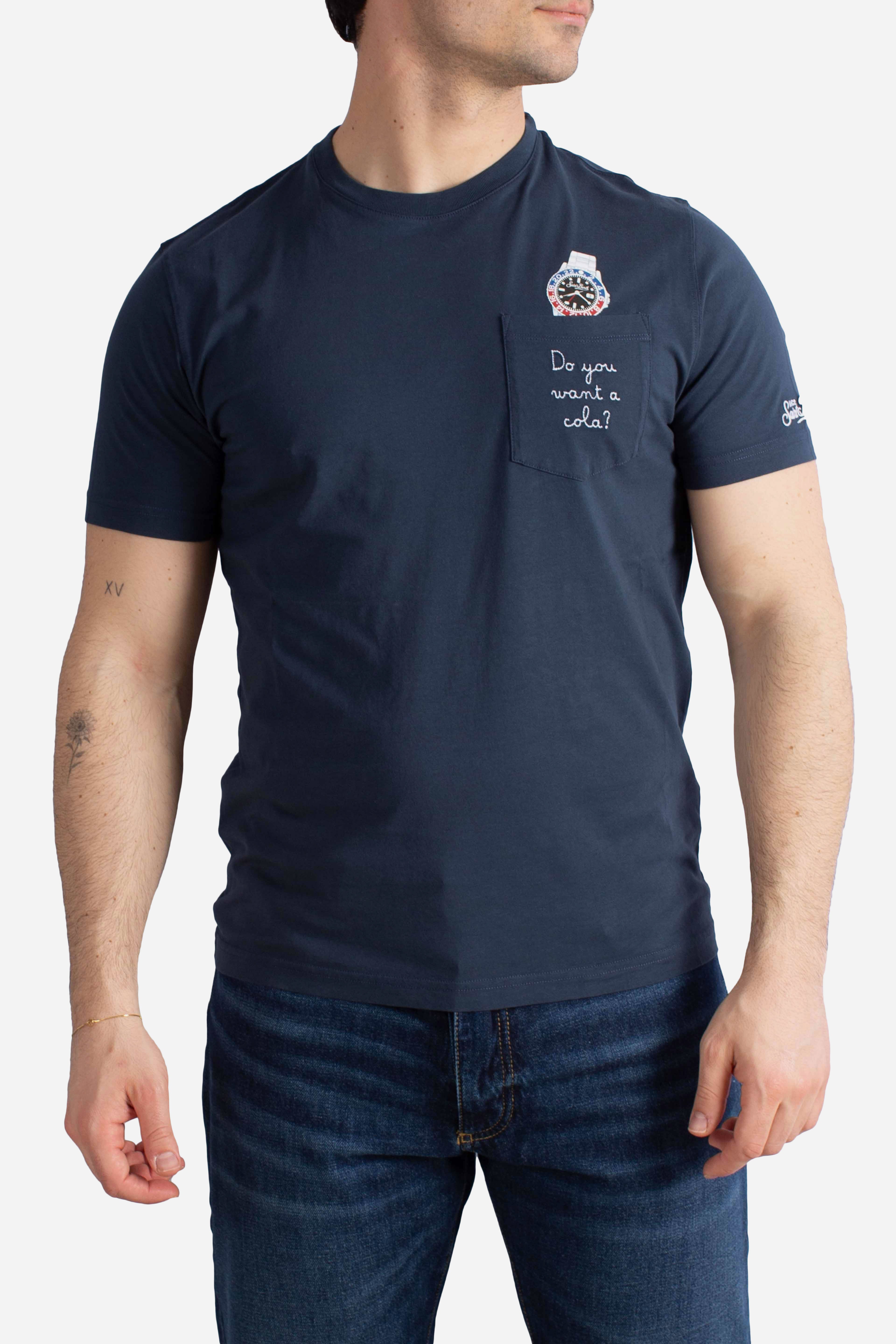 T-shirt Austin want a watch blu