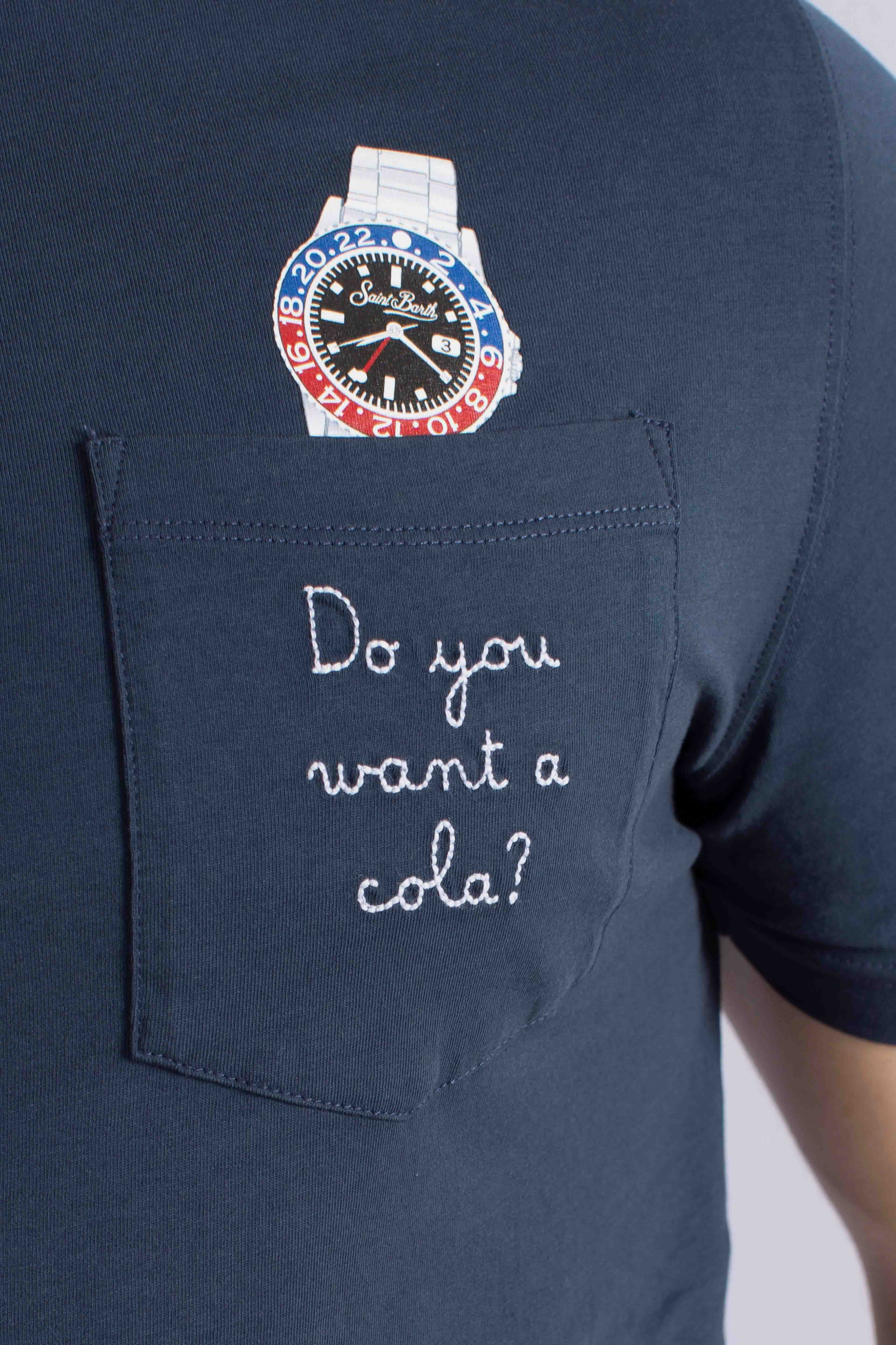 T-shirt Austin want a watch blu