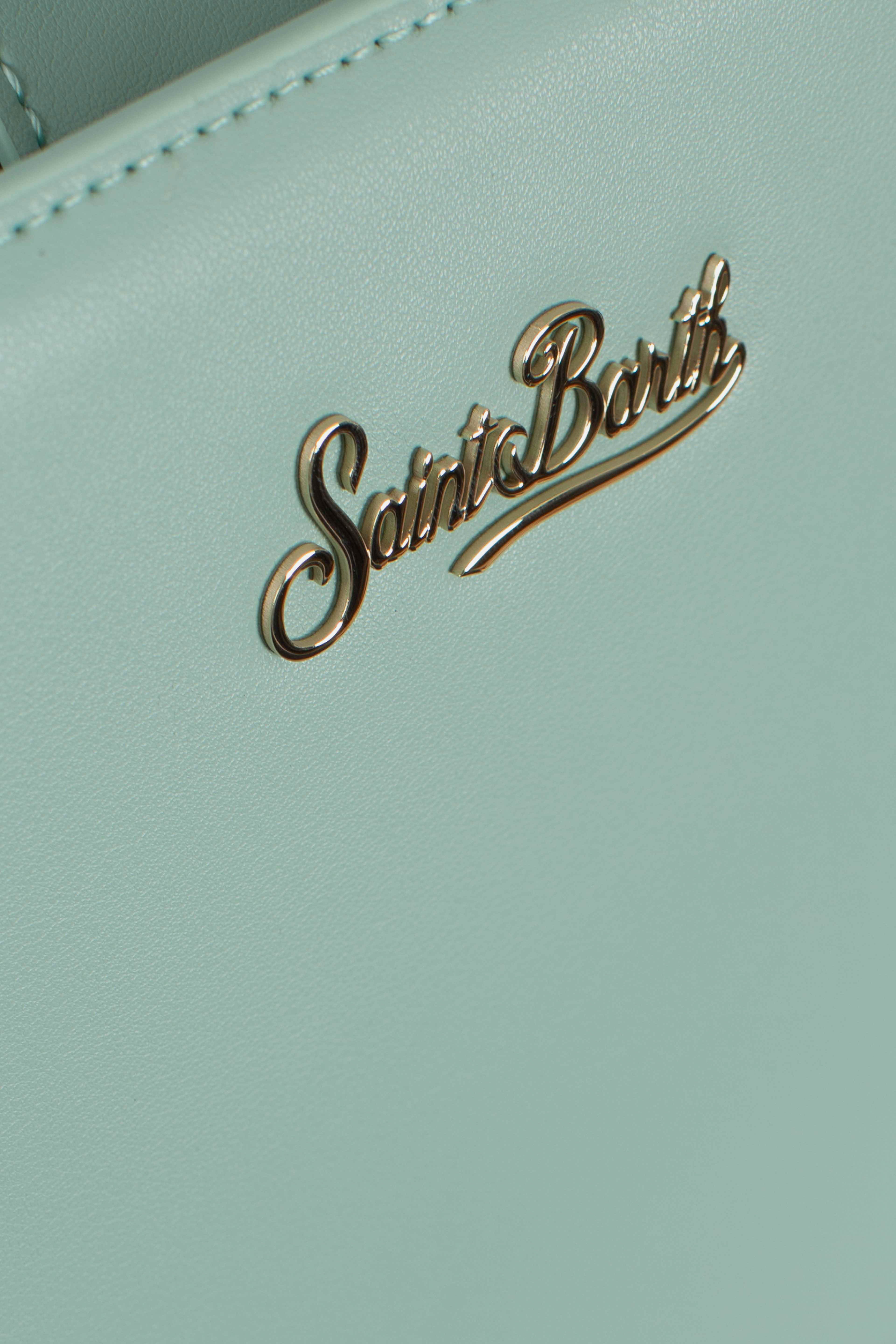 Shop bag mini leather verde acqua