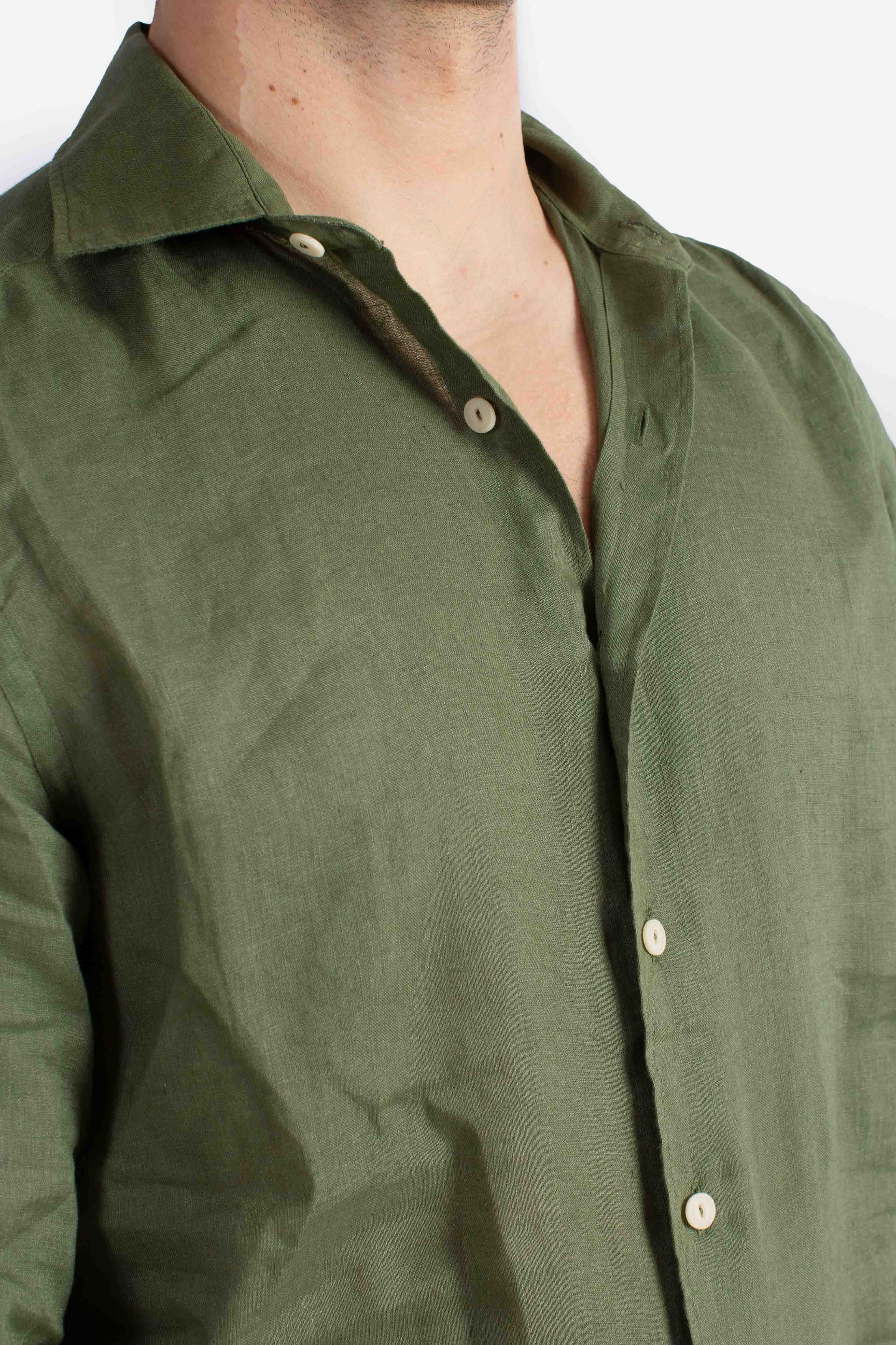 Camicia Pamplona in lino military