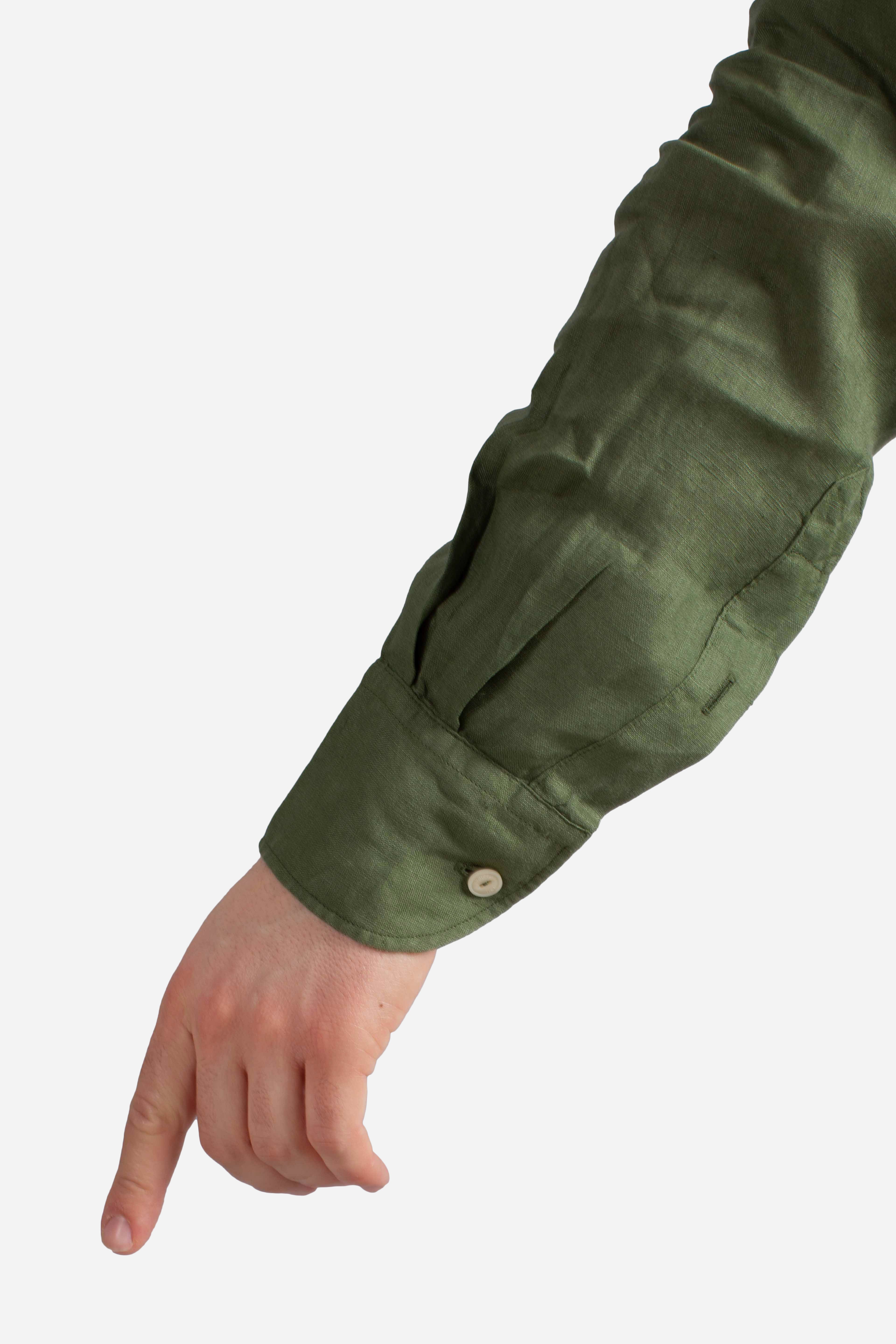 Camicia Pamplona in lino military