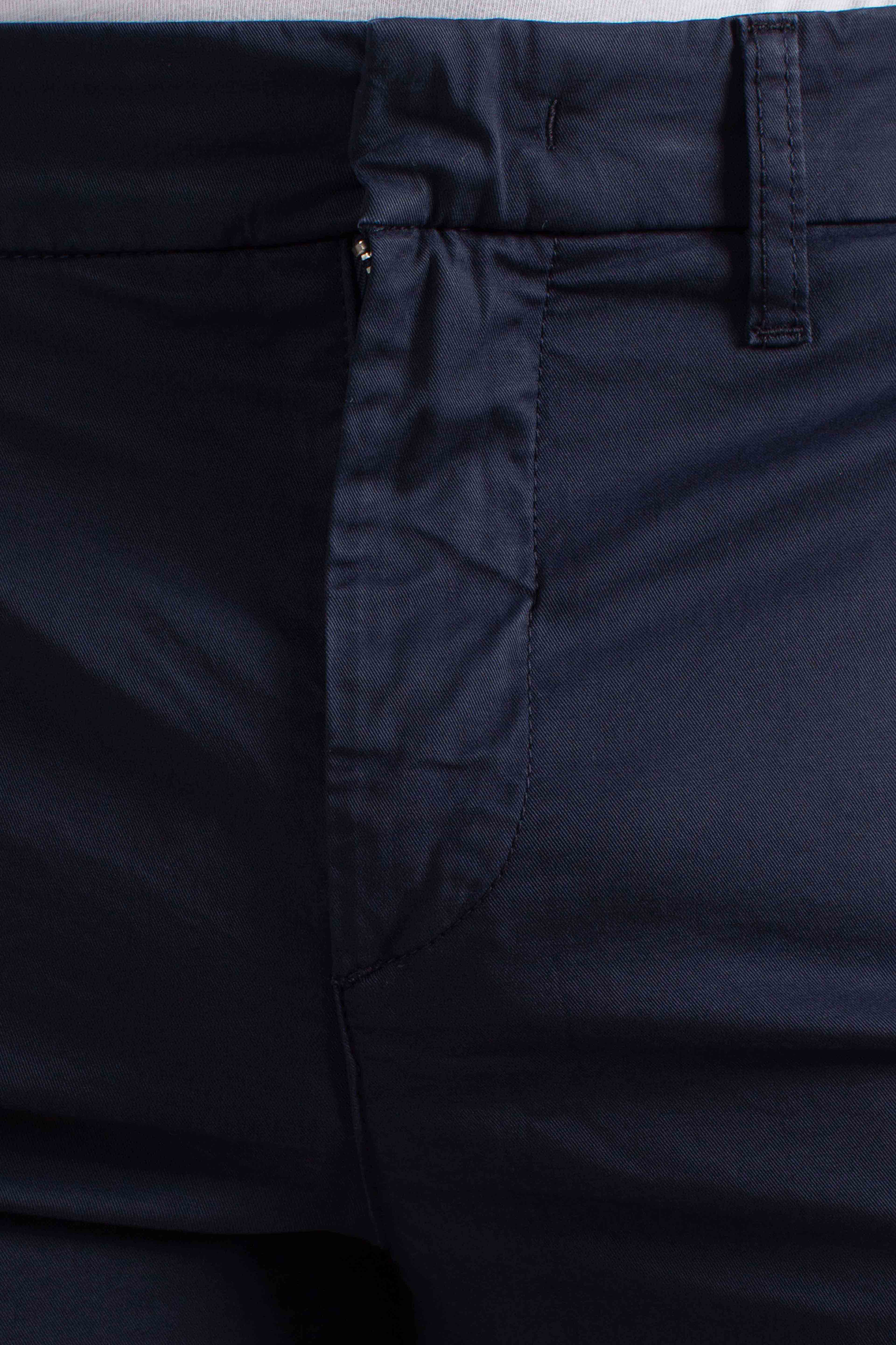 Pantaloni Slim Fit in Gabardine Stretch blu