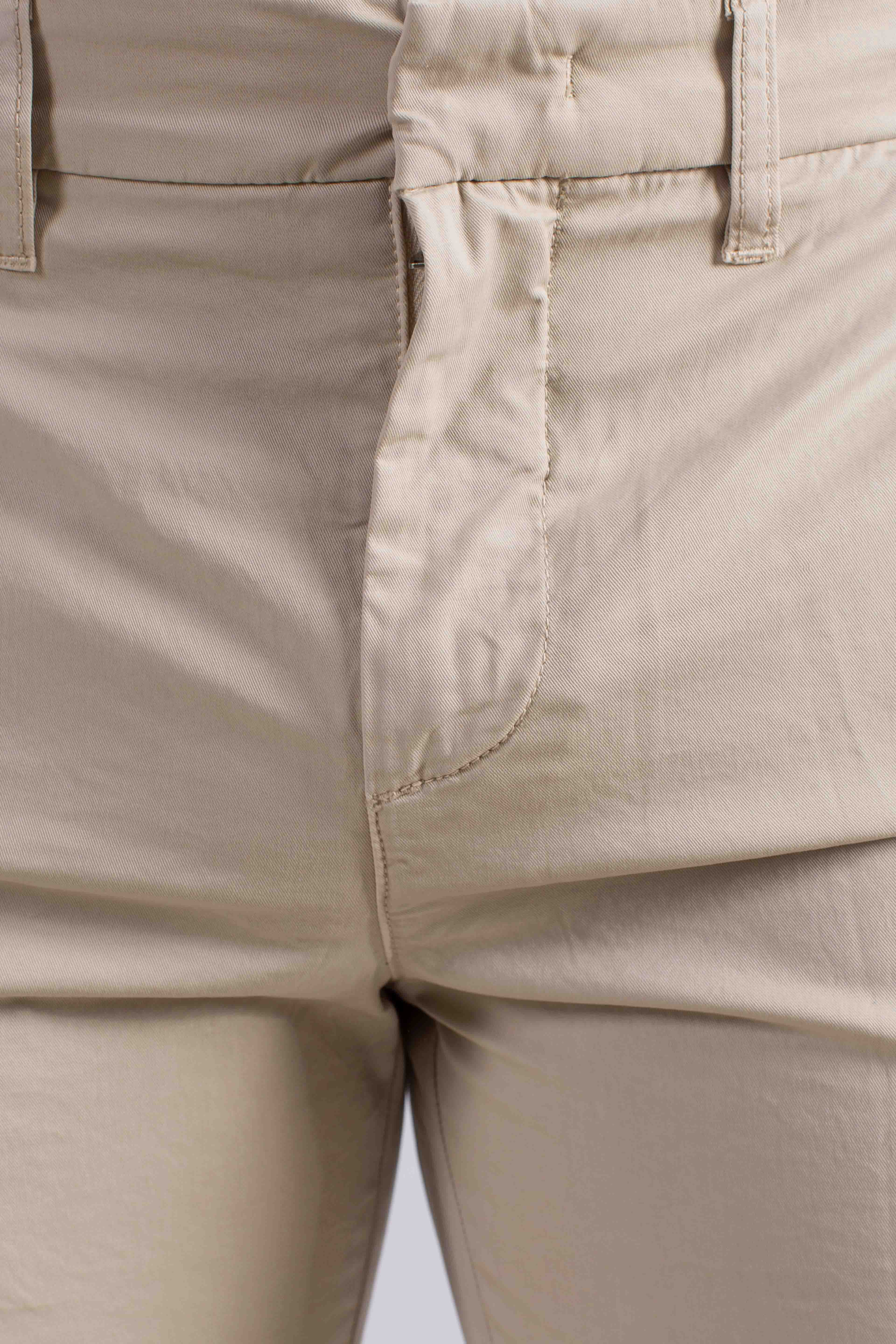 Pantaloni Slim Fit in Gabardine Stretch beige