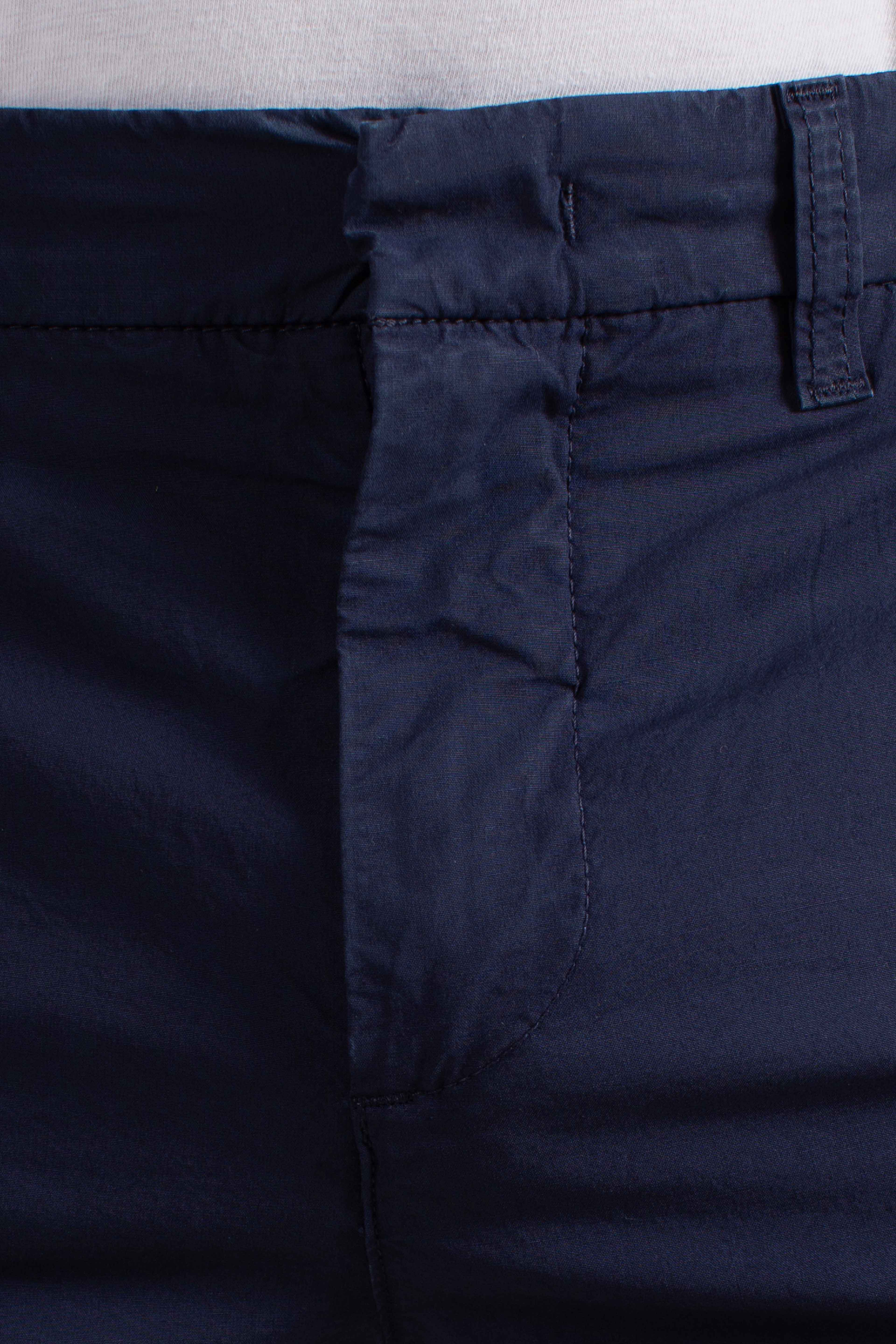 Pantaloni Slim Fit in Cotone Stretch blu navy