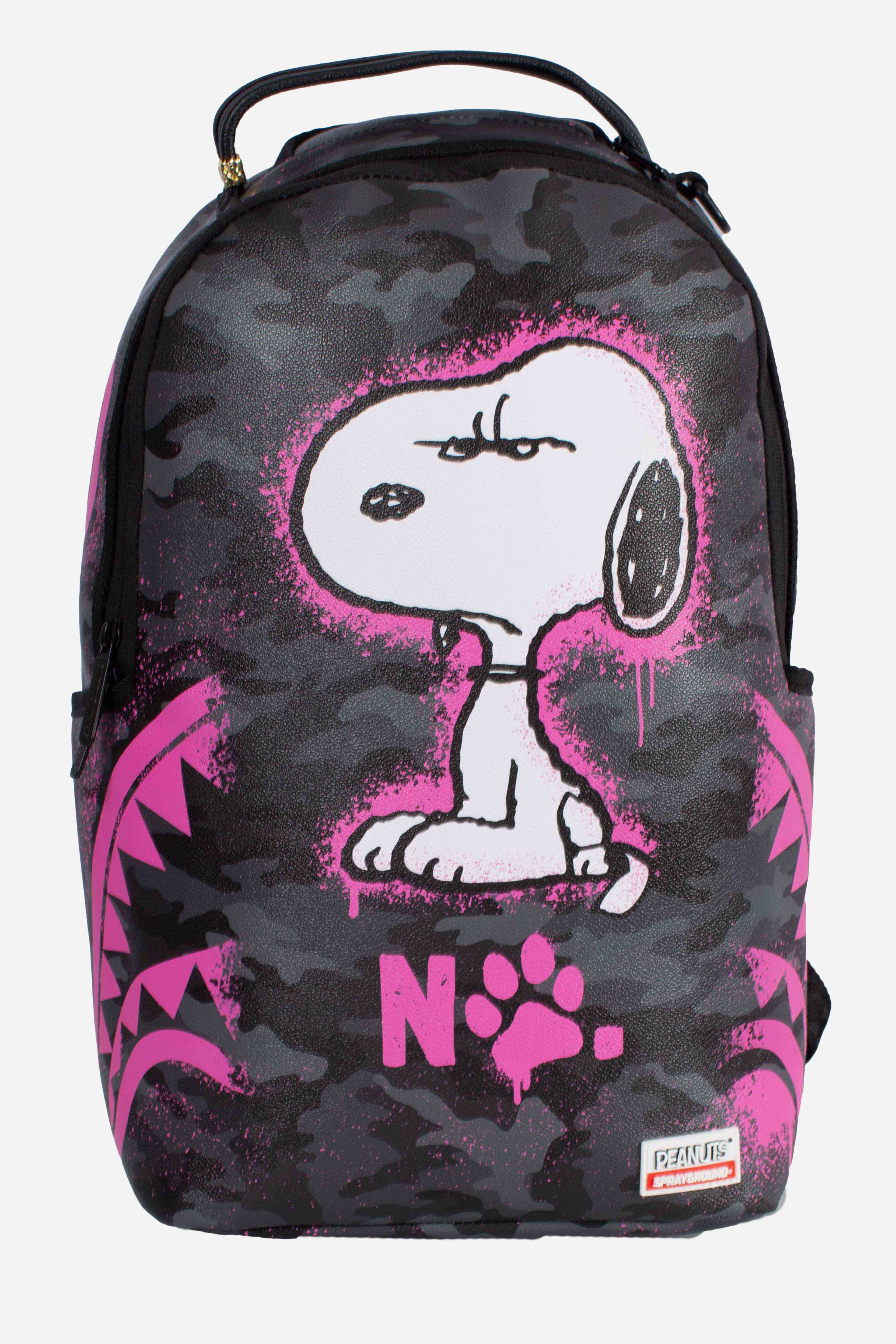Zaino peanuts Snoopy pink stencil dlxsv