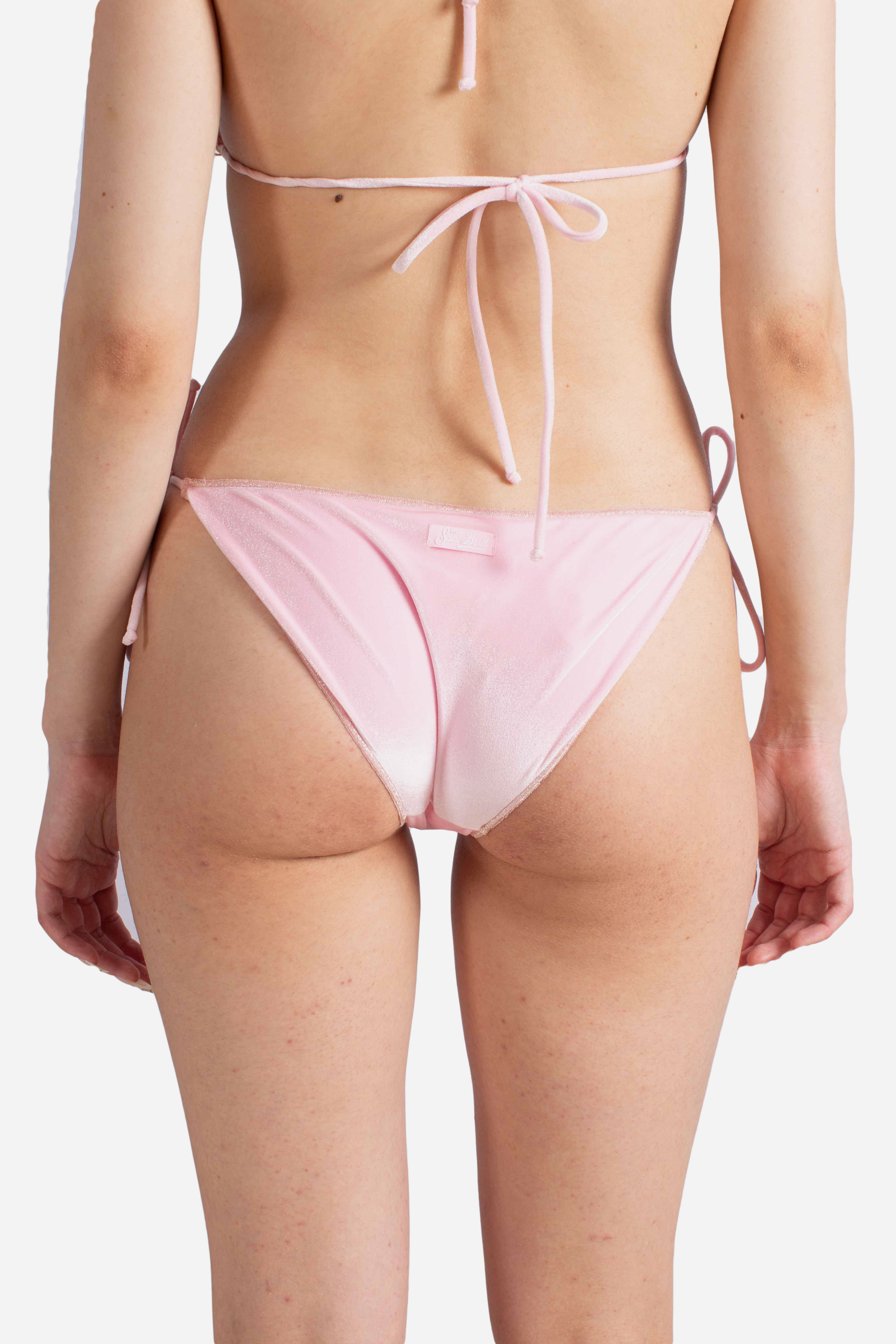 Slip mare Virgo overlock classico in velluto pink