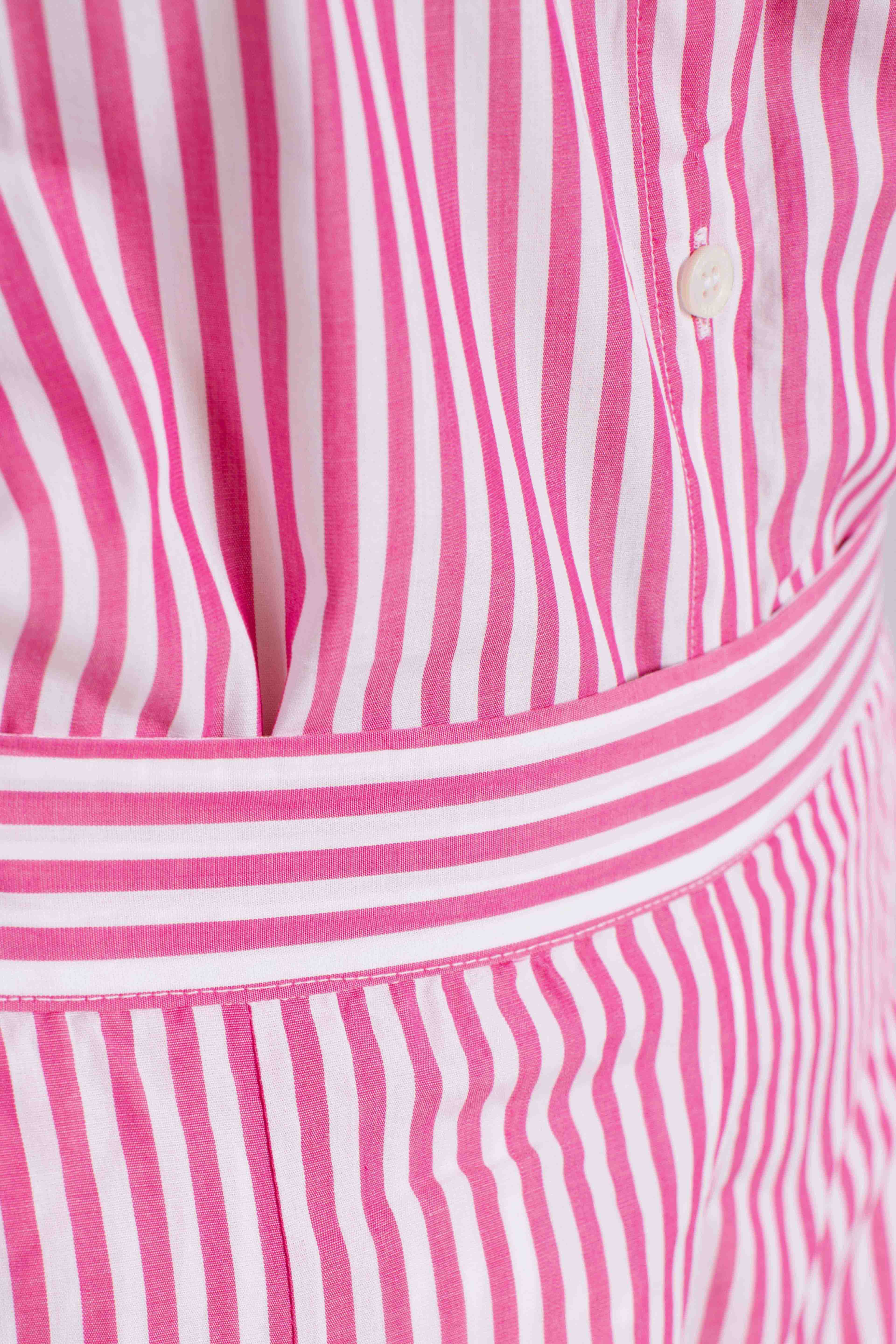 Short Amani a righe bianco e fucsia