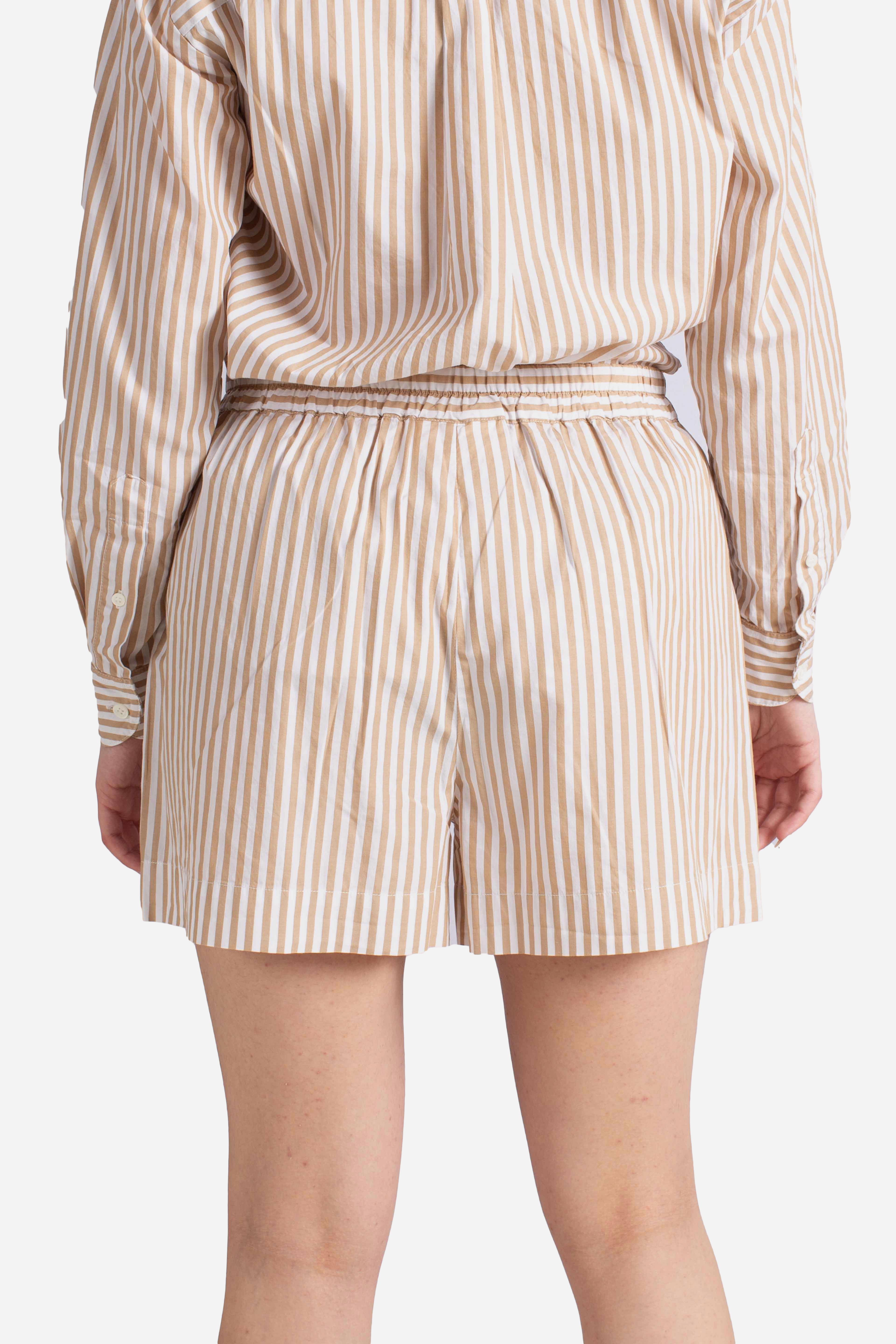Short Amani a righe beige