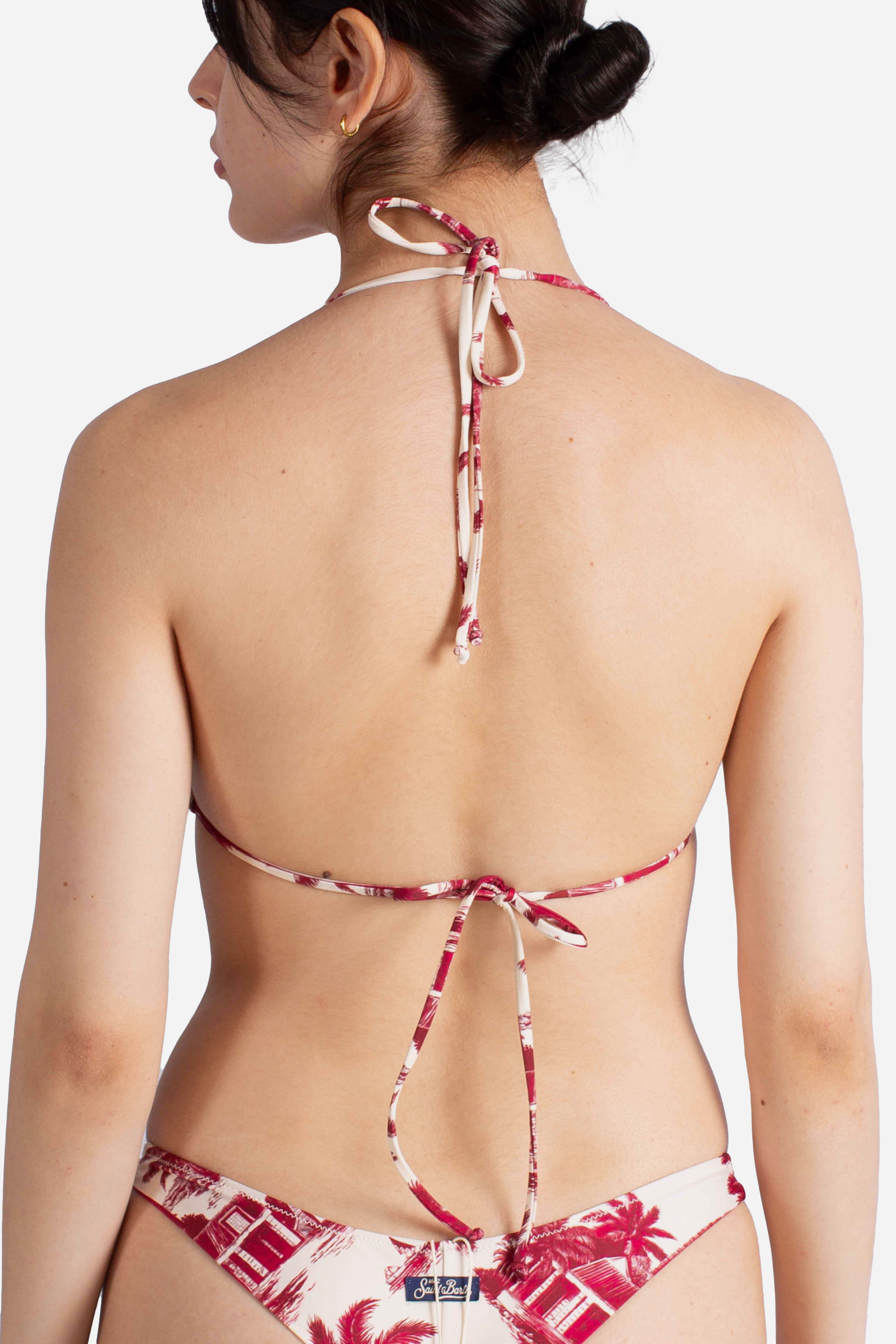 Leah top bikini triangolo con stampa ST BARTH JOUY