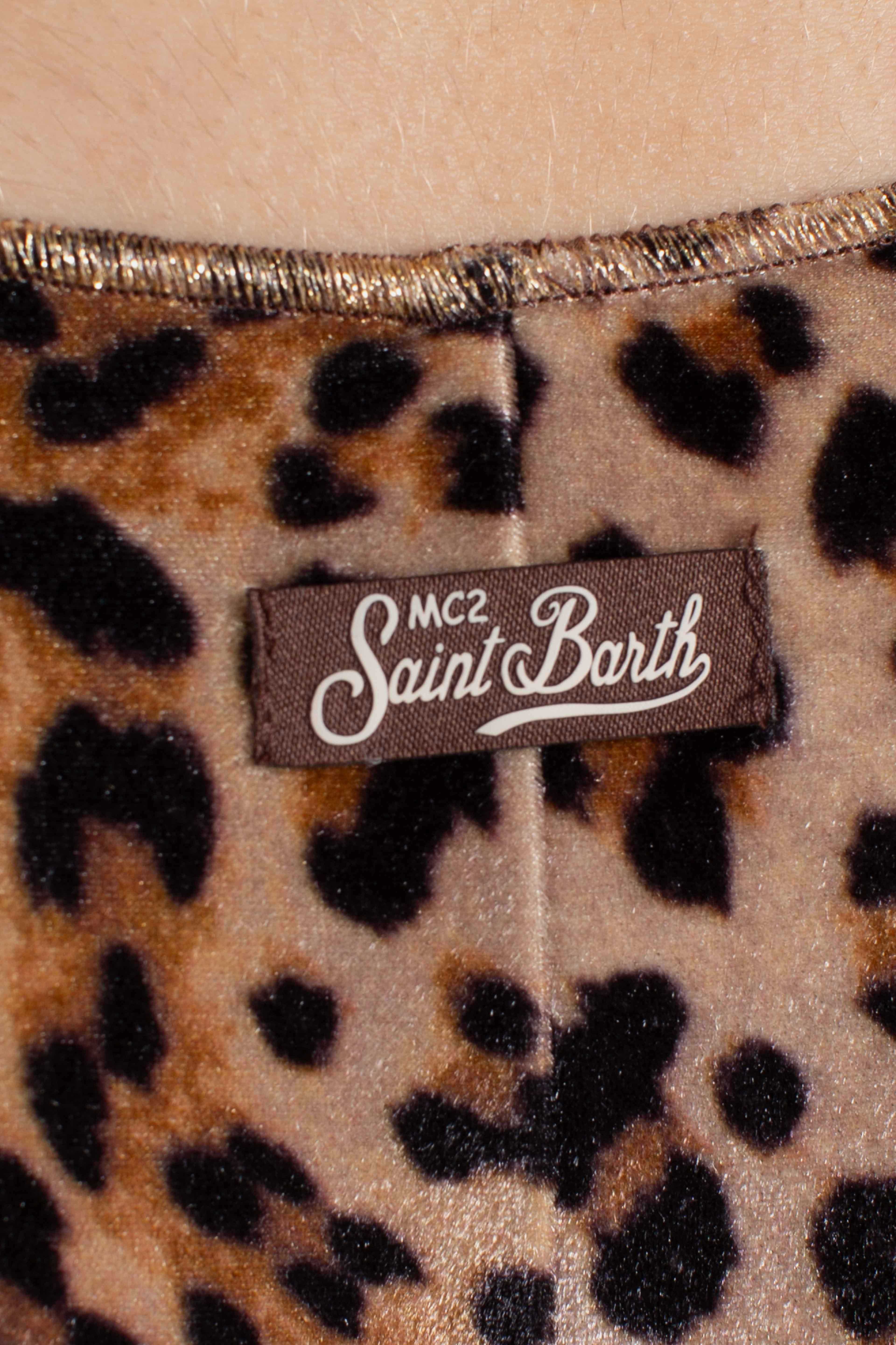 Marielle slip mare classico con stampa velvet sand animalier