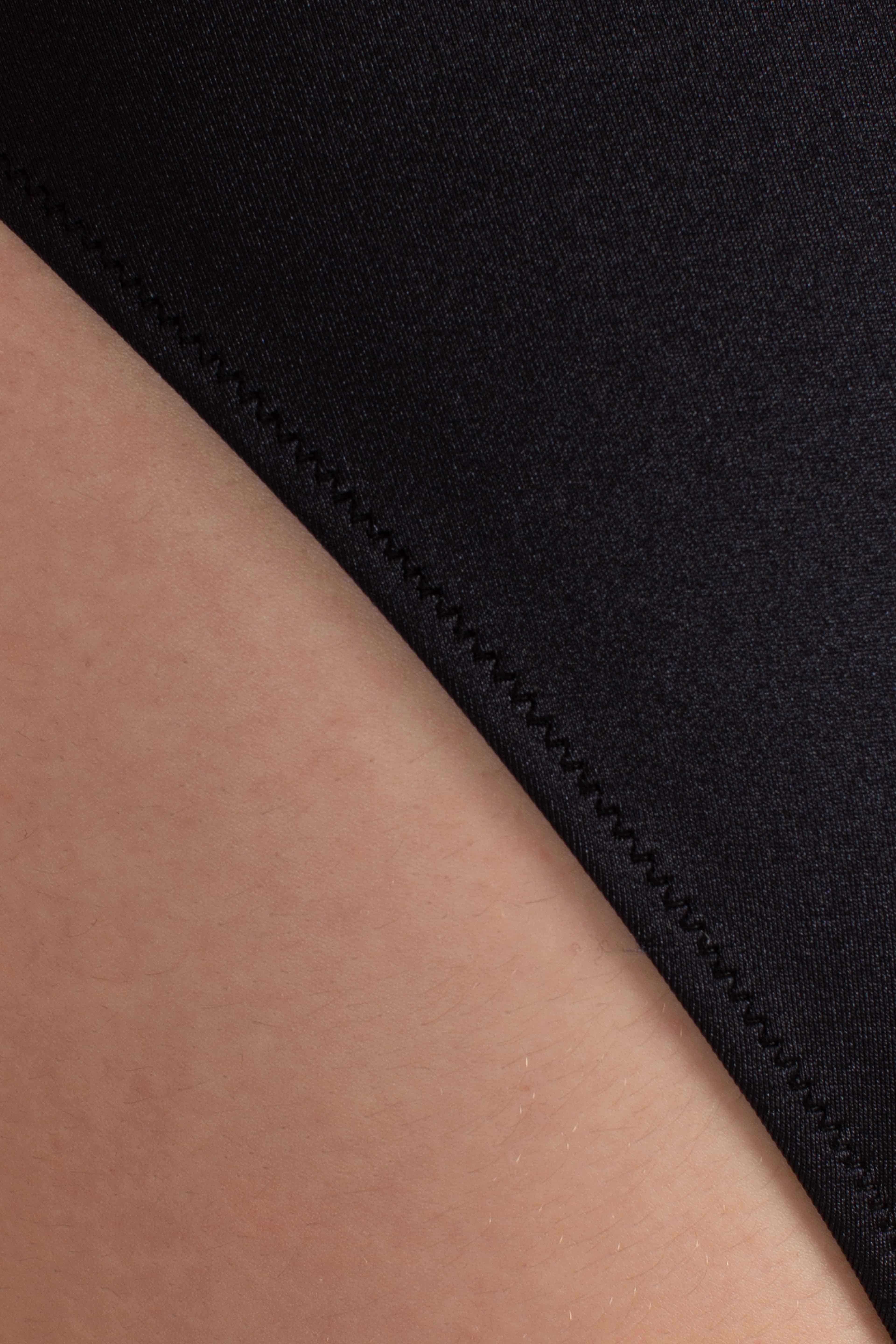 Costume intero Lora a righe nero con stampa con strass
