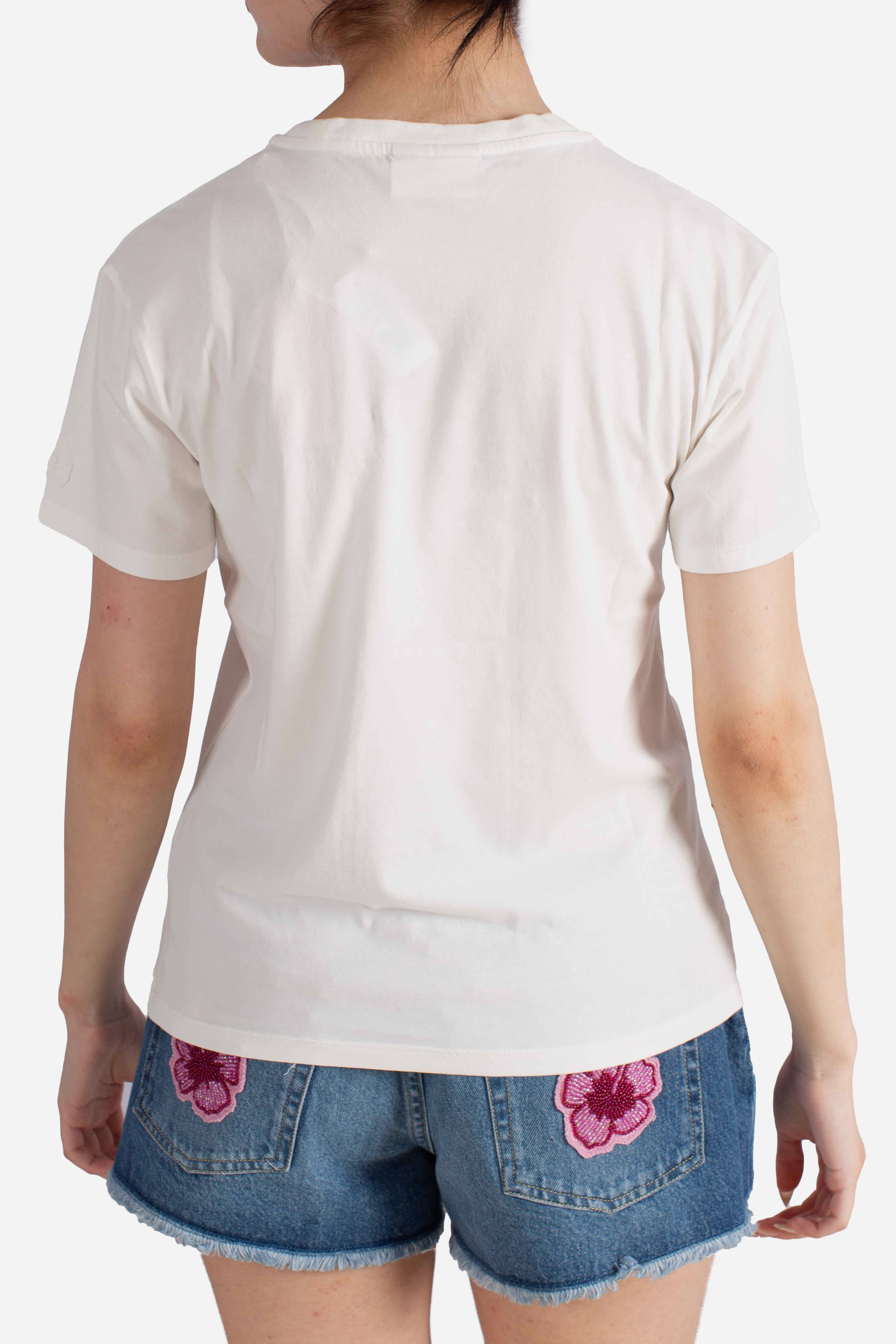T-shirt Emilie in cotone con ricamo Me sa che M'ATTACCO