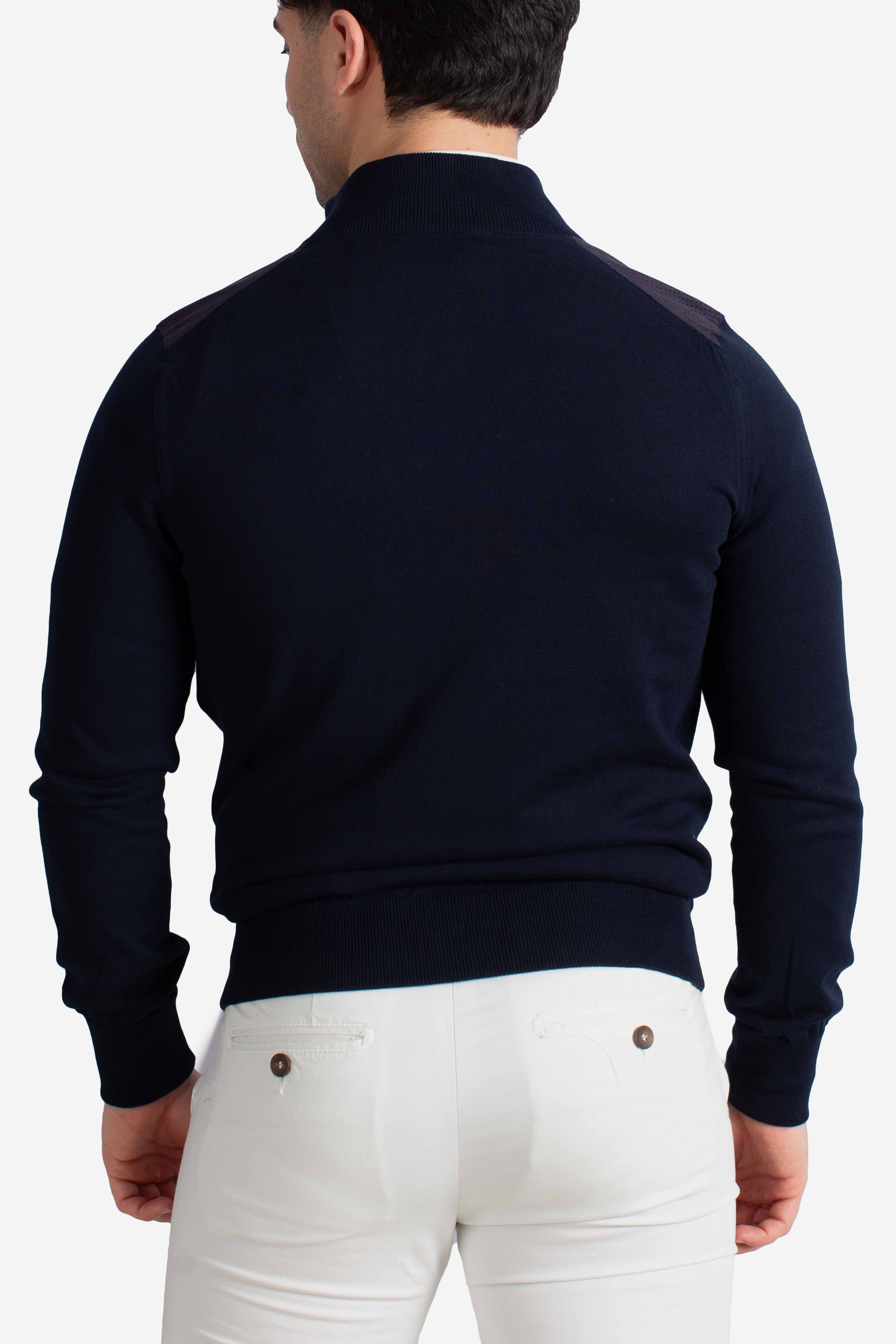 Giubbino in alcantara blu