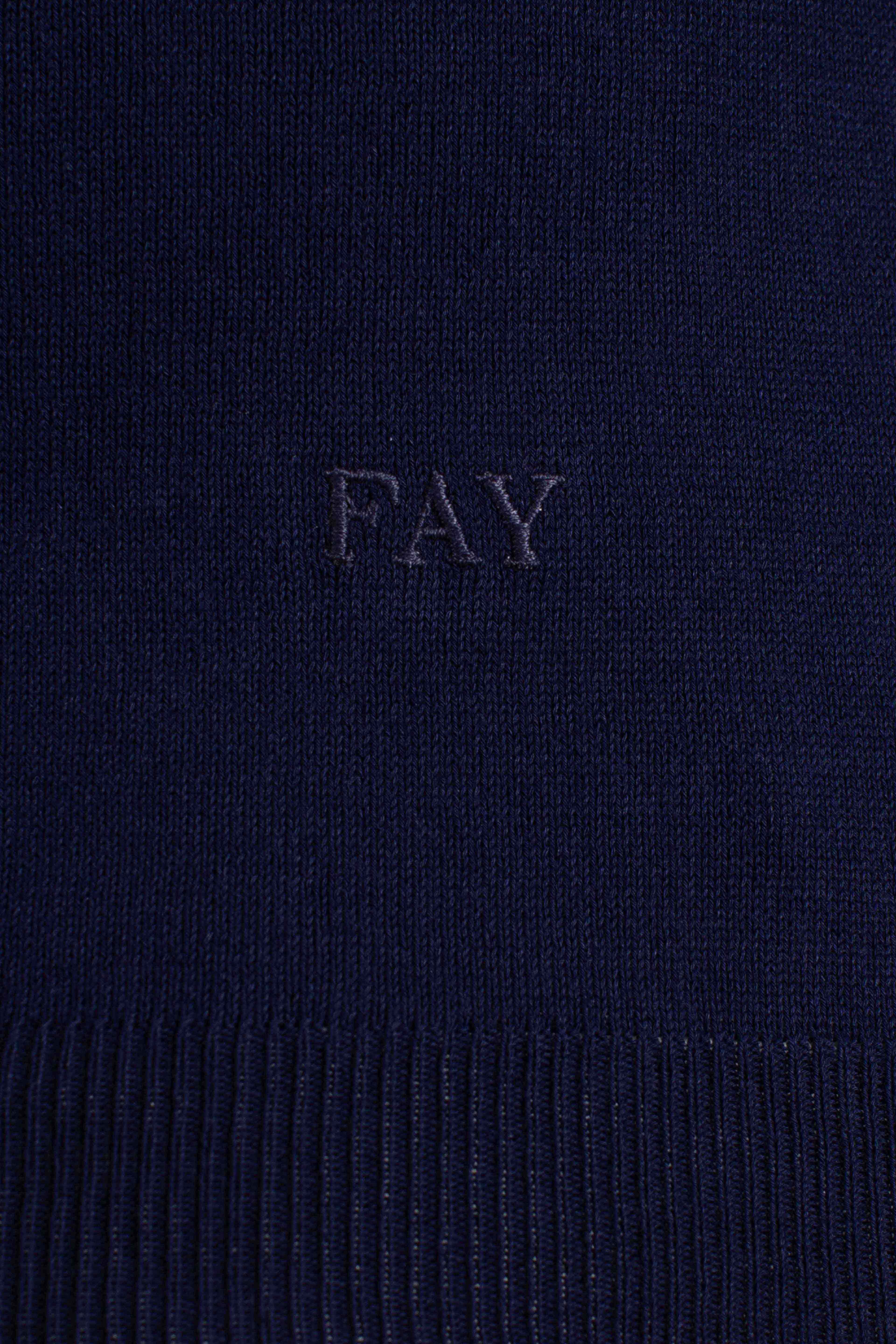 Maglia girocollo in cotone extrafine blu
