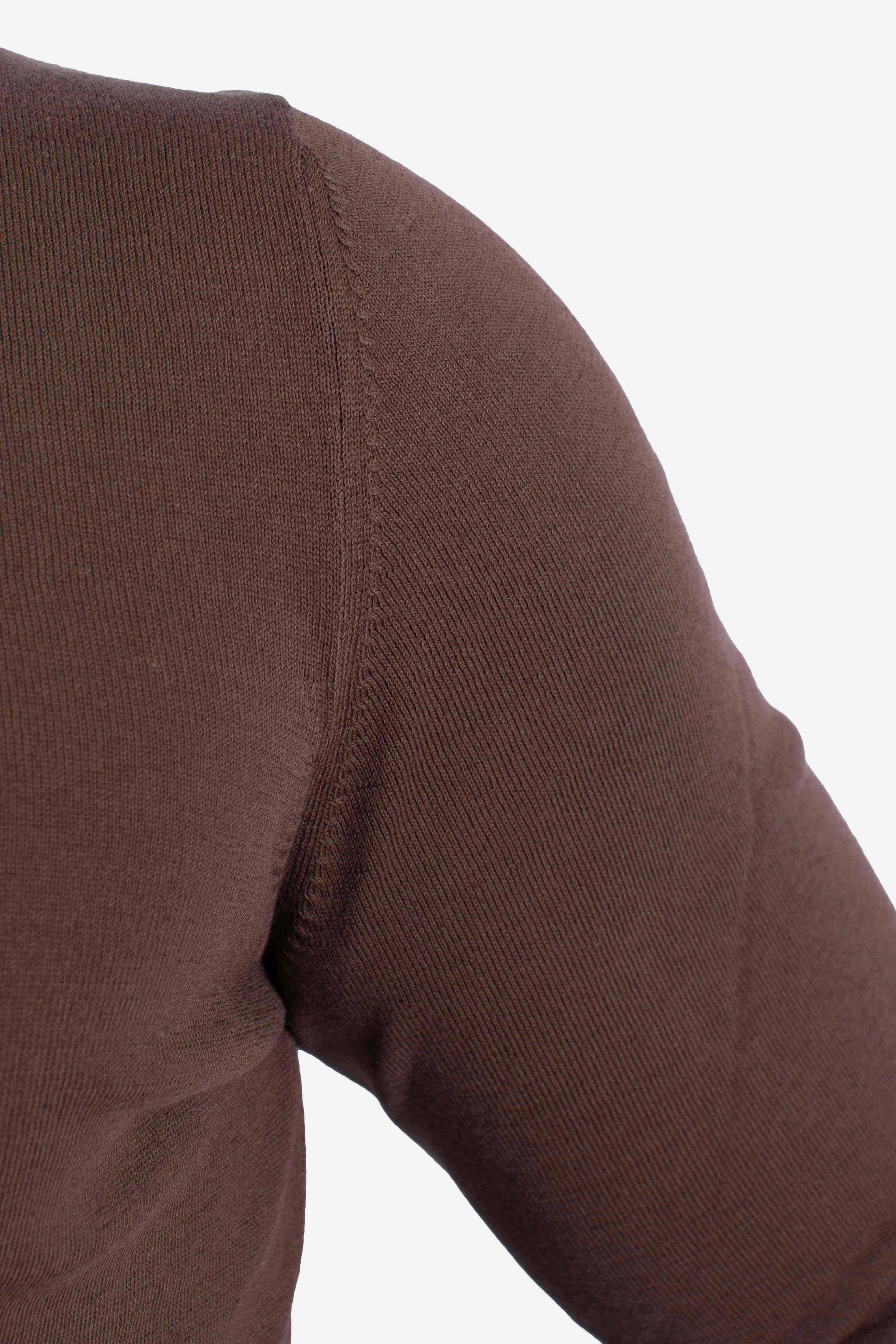 Pull Girocollo in Cotone moro