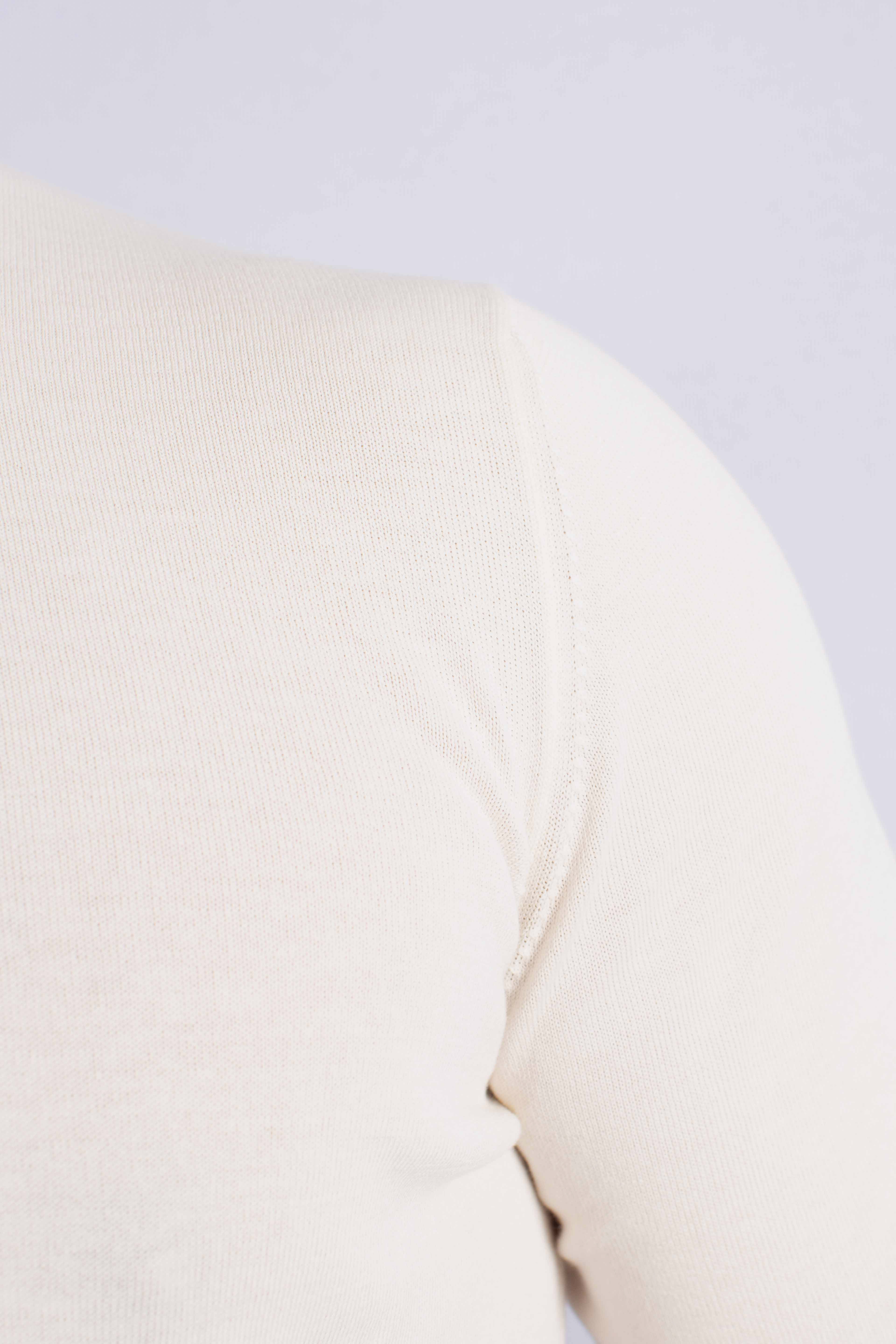 Pull Girocollo in Cotone bianco