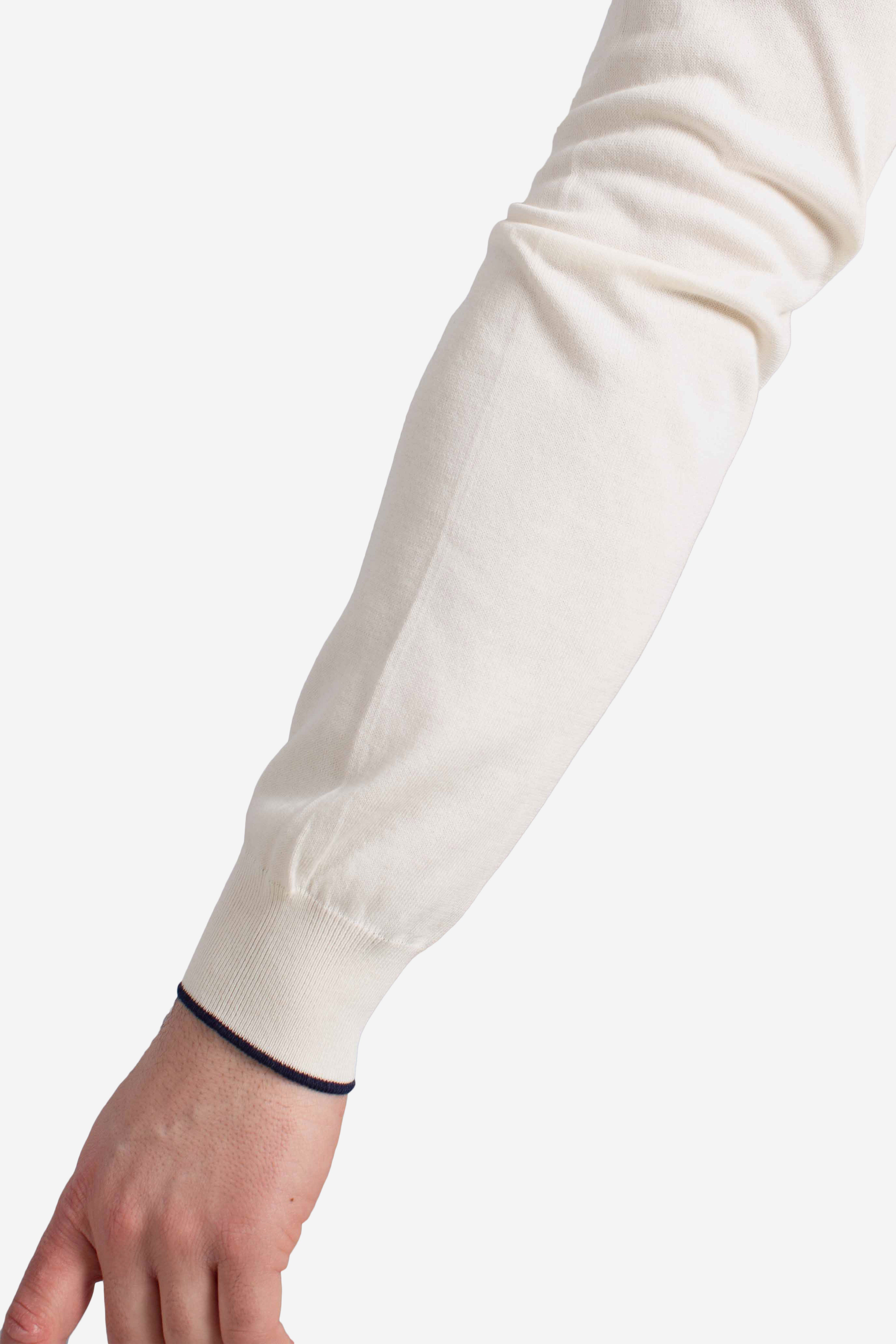 Pull Girocollo in Cotone bianco