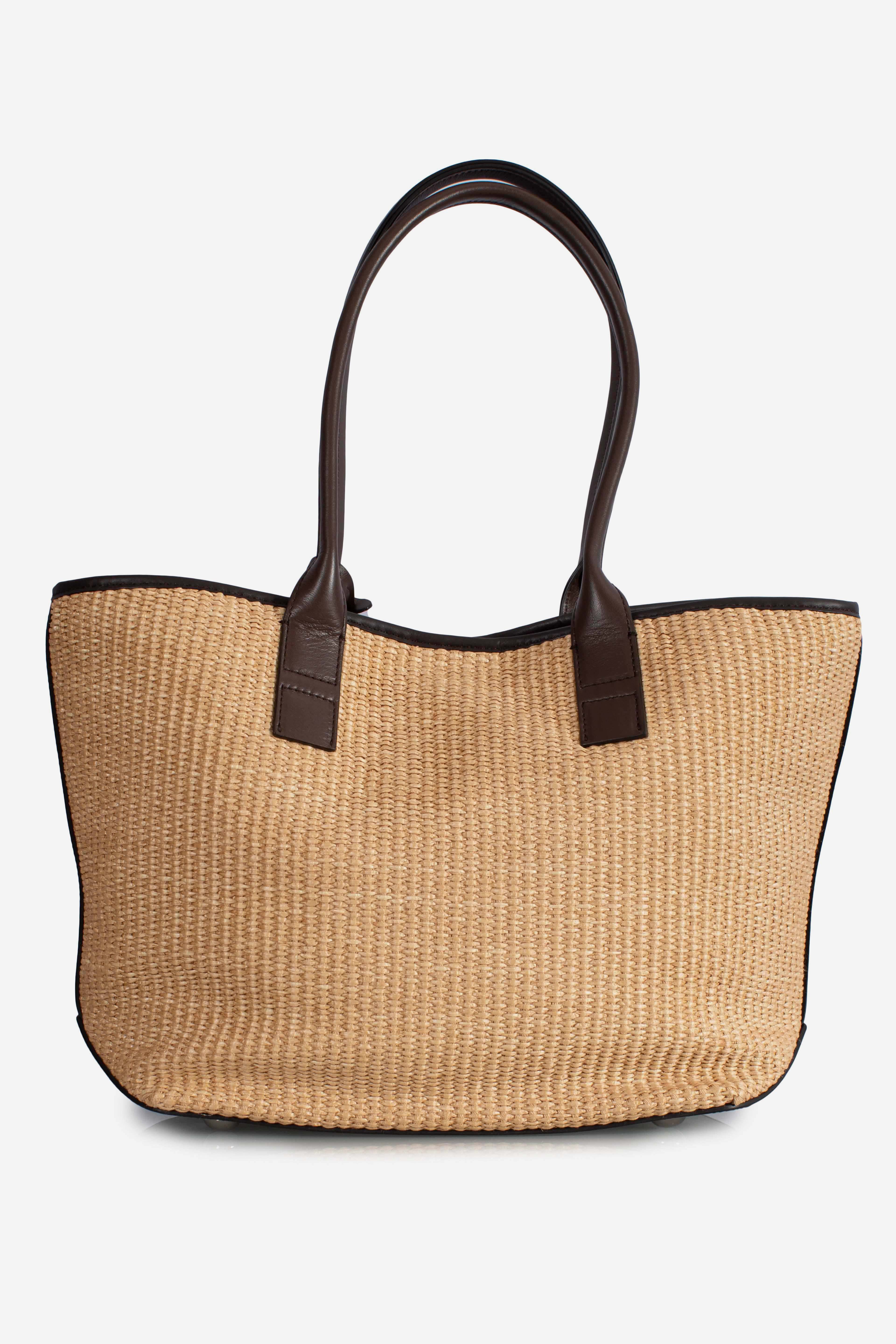 Borsa Shopping Hogan Address Piccola Marrone Avorio
