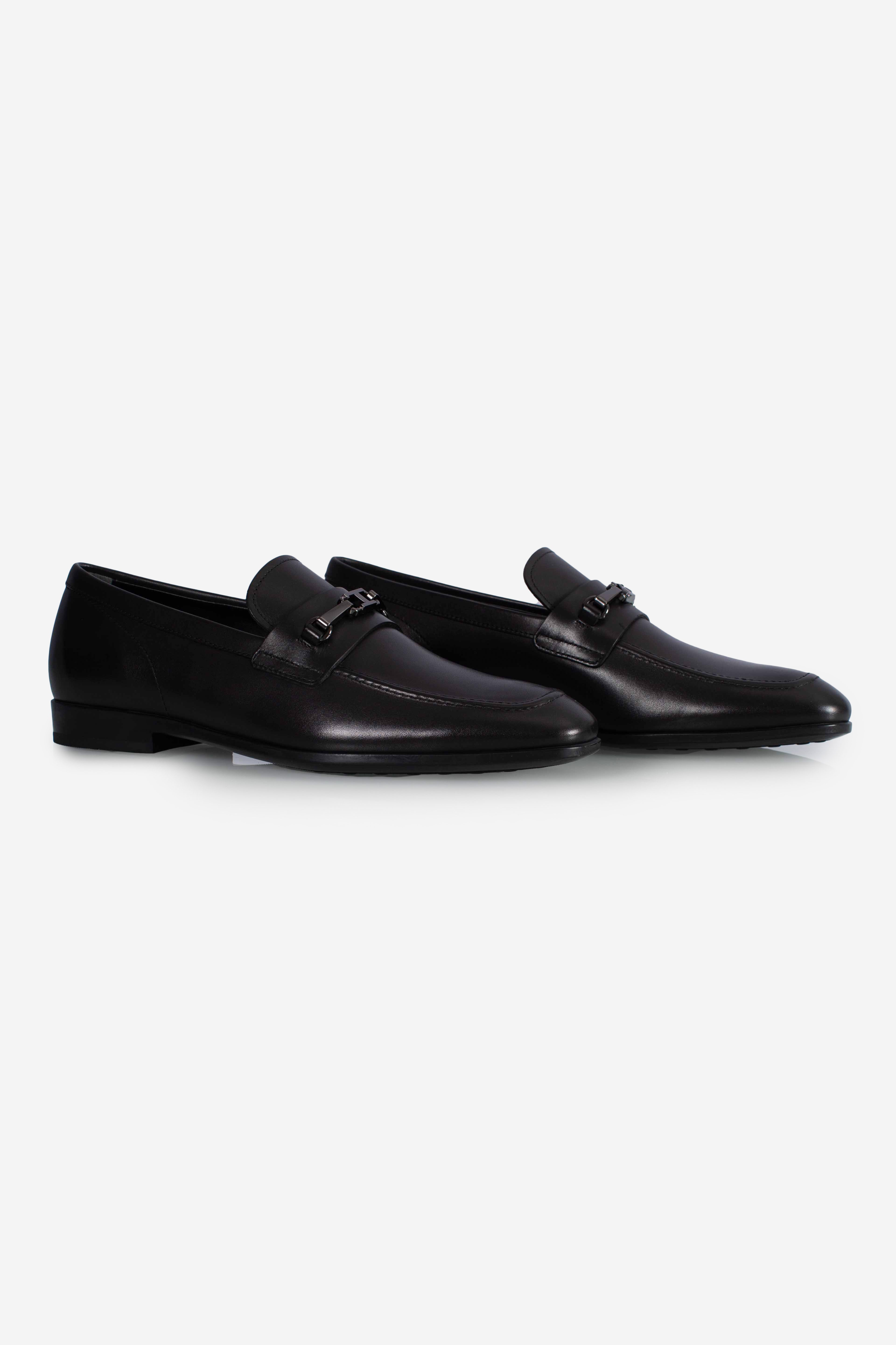 Mocassino in pelle nero