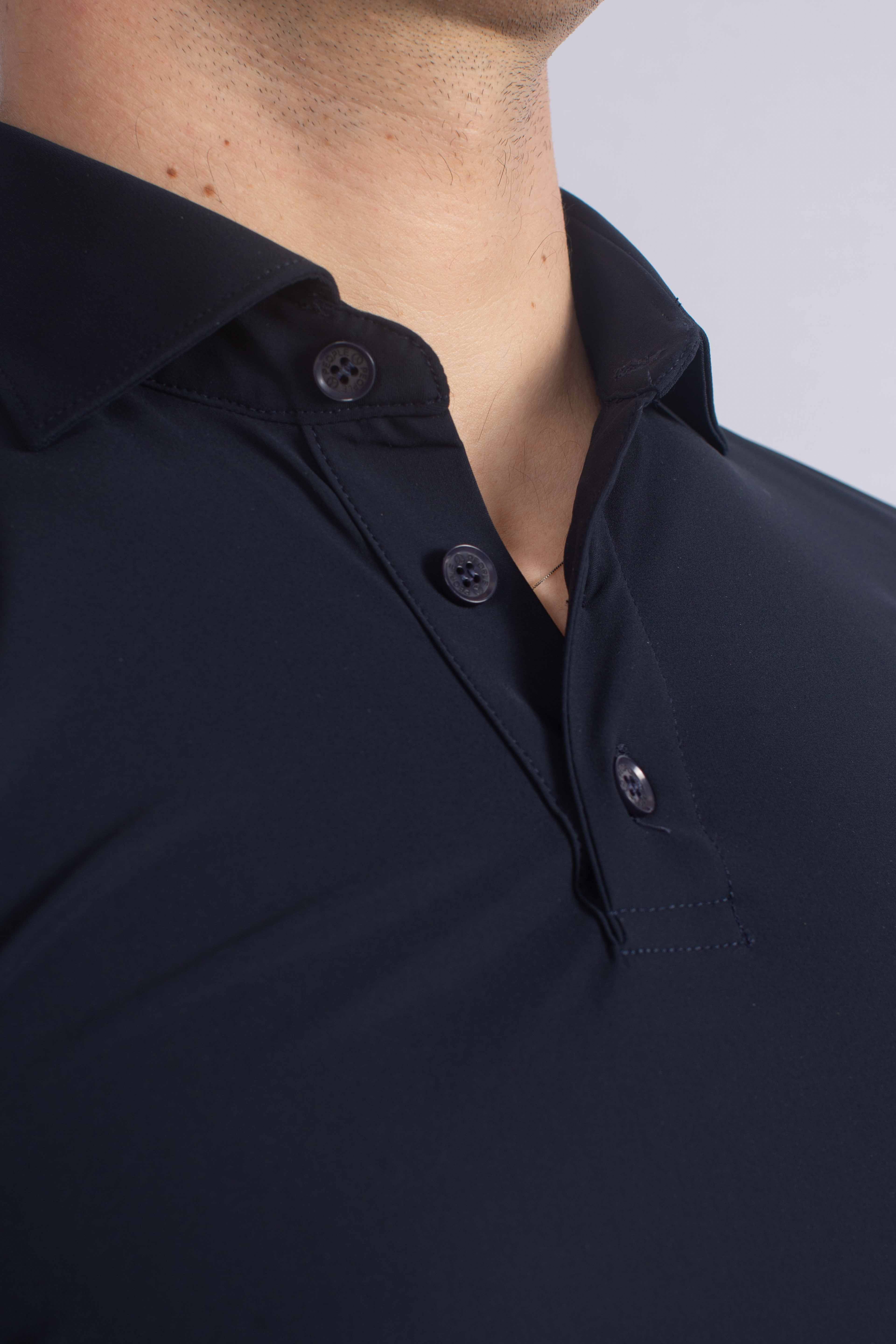 Polo Masamba tecnica navy blue