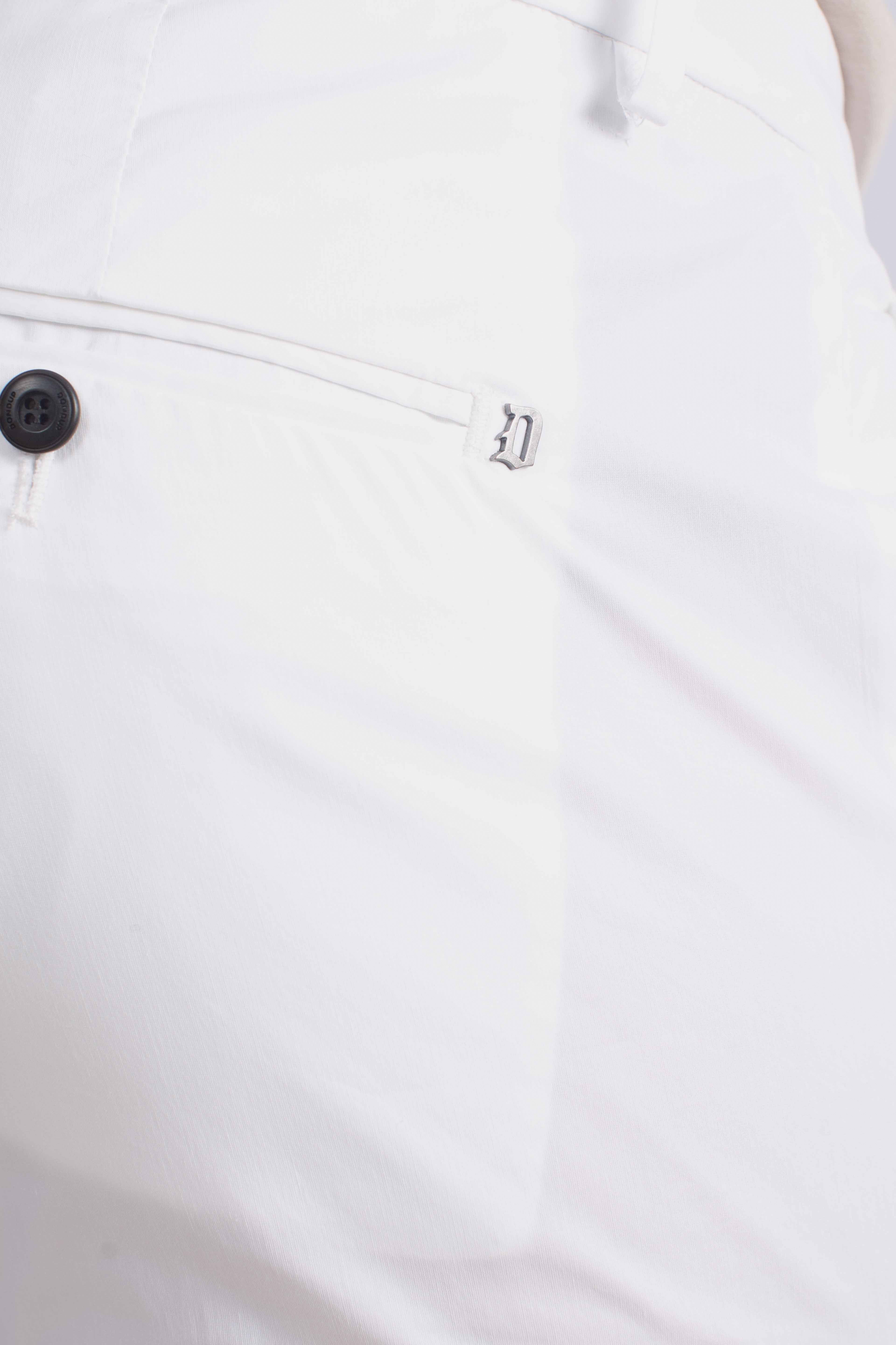 Pantalone slim chino Gaubert in popeline cotone nylon bianco