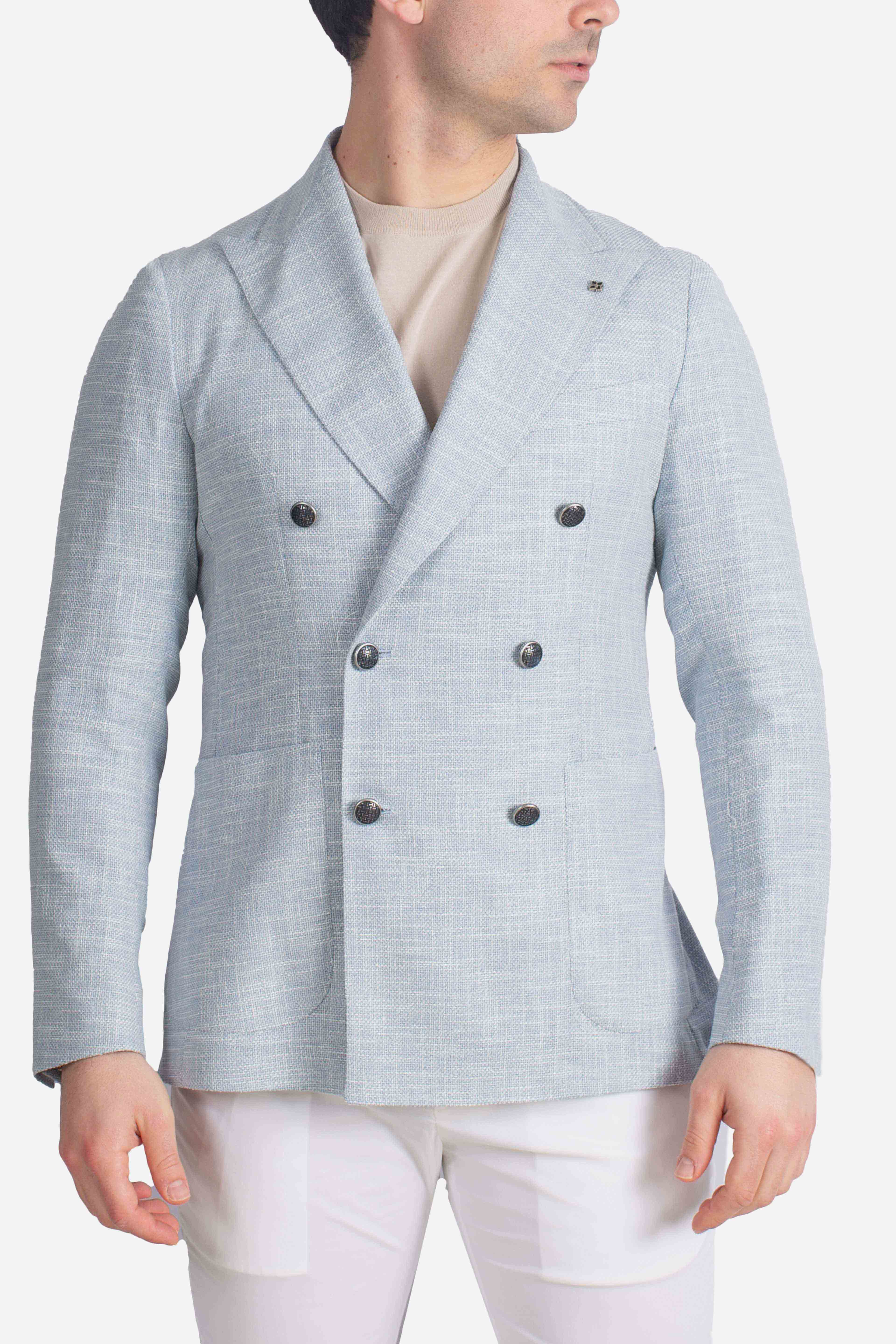 Giacca doppiopetto Montecarlo azzurra
