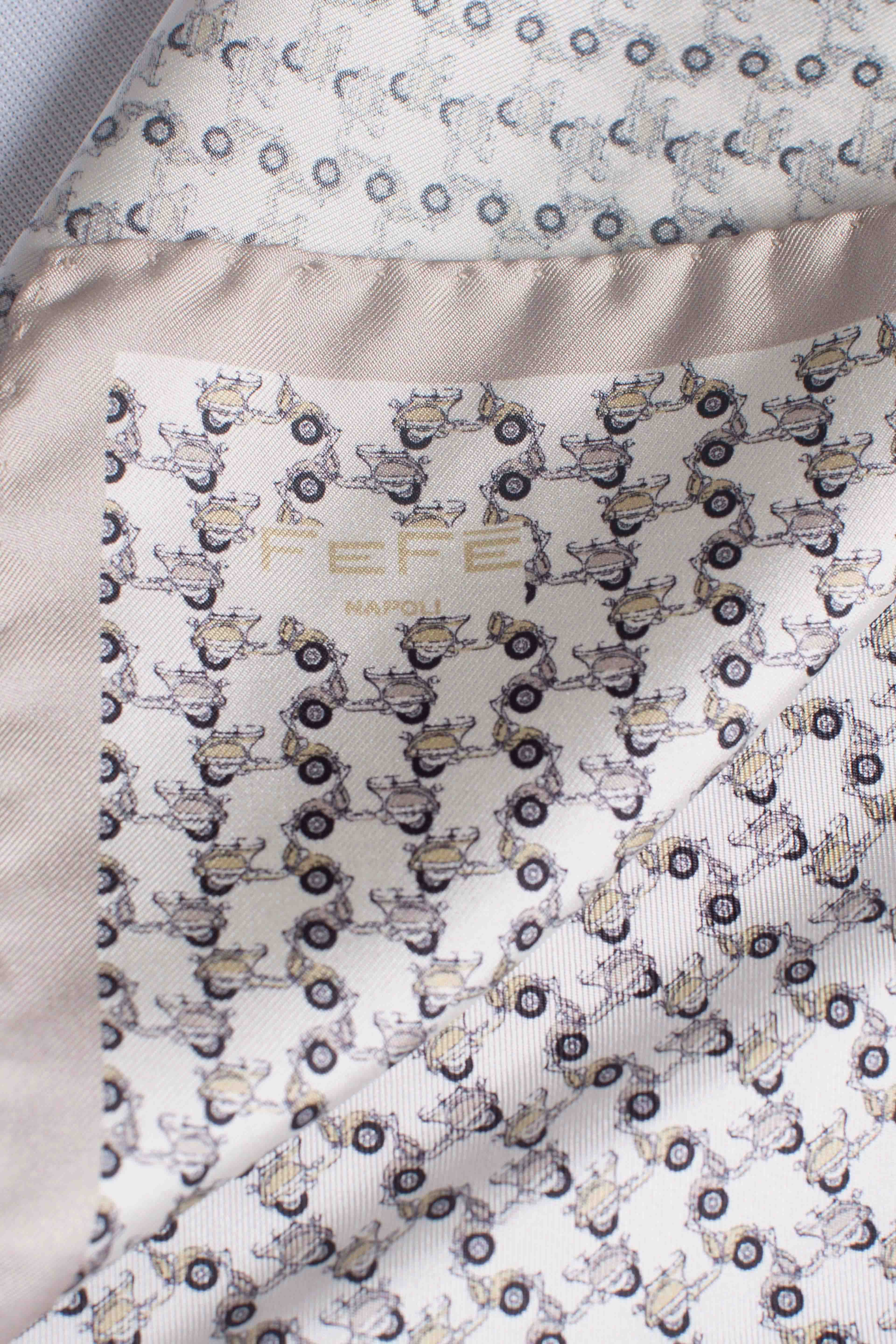 Pochette in seta vespa avorio
