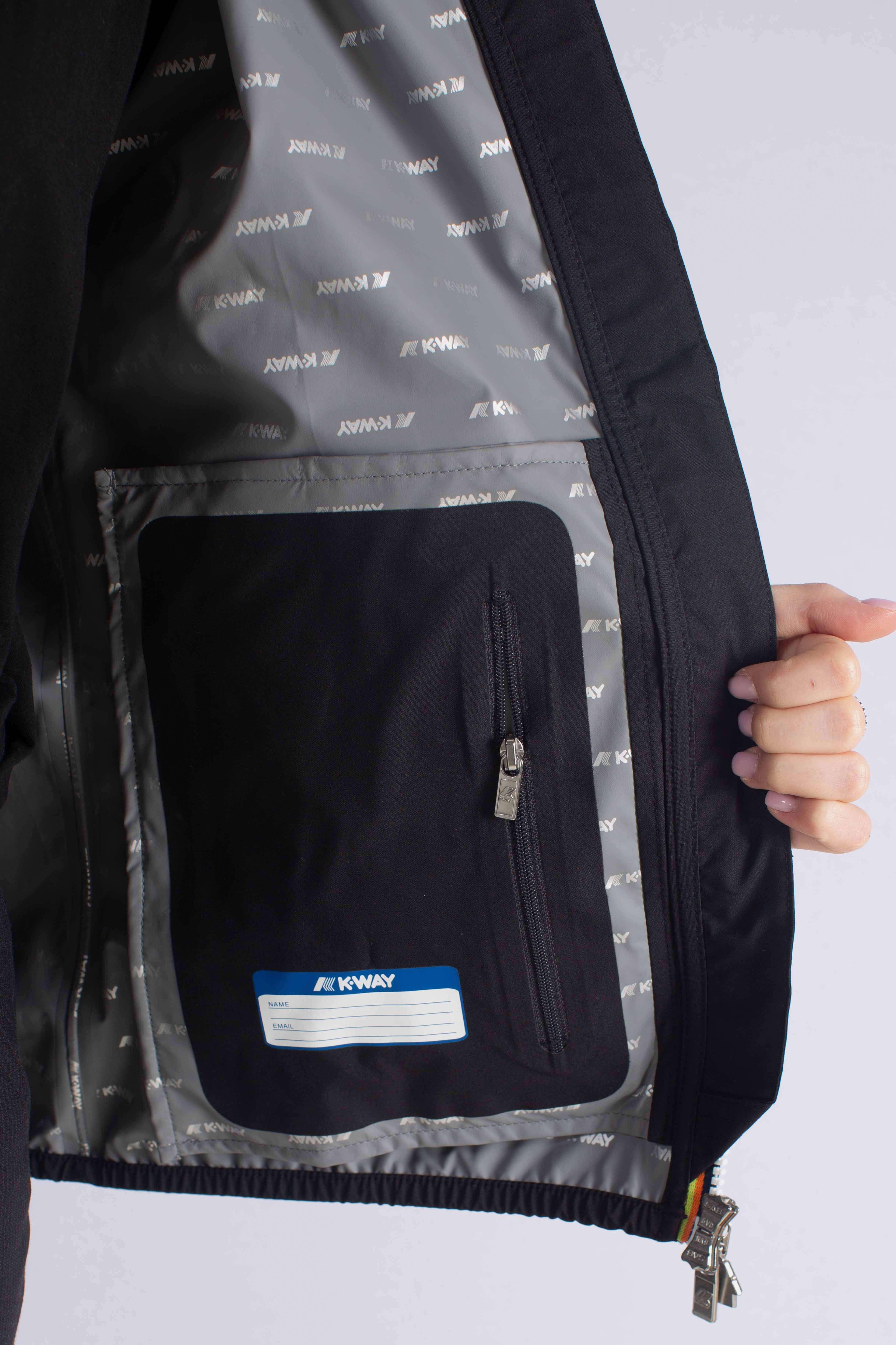 Giacca Impermeabile Slim Fit Lily stretch dot black pure